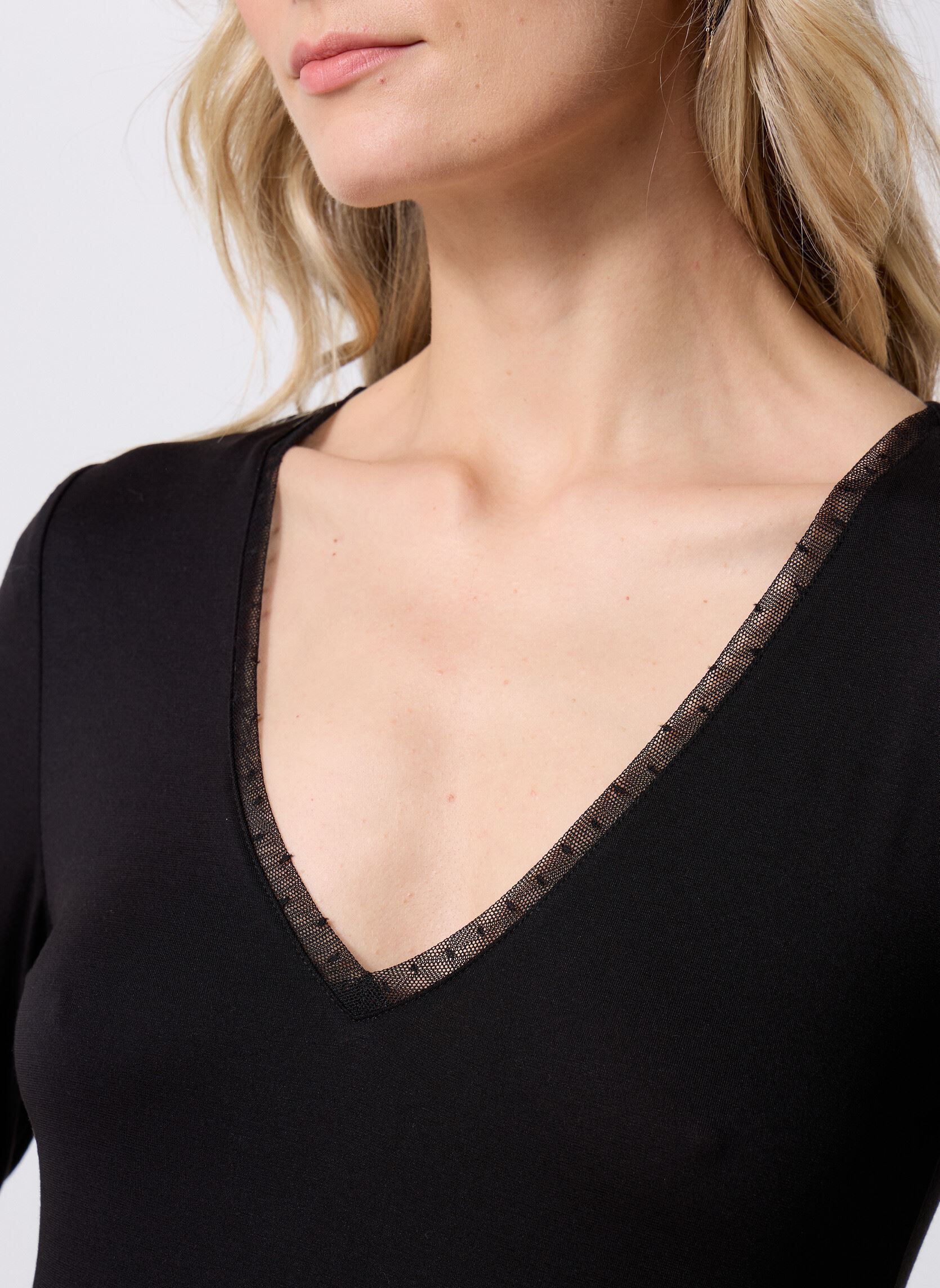 Langarm-T-Shirts TIANA damen schwarz MADE BY Langarm-T-Shirts TIANA damen schwarz JET BLACK
