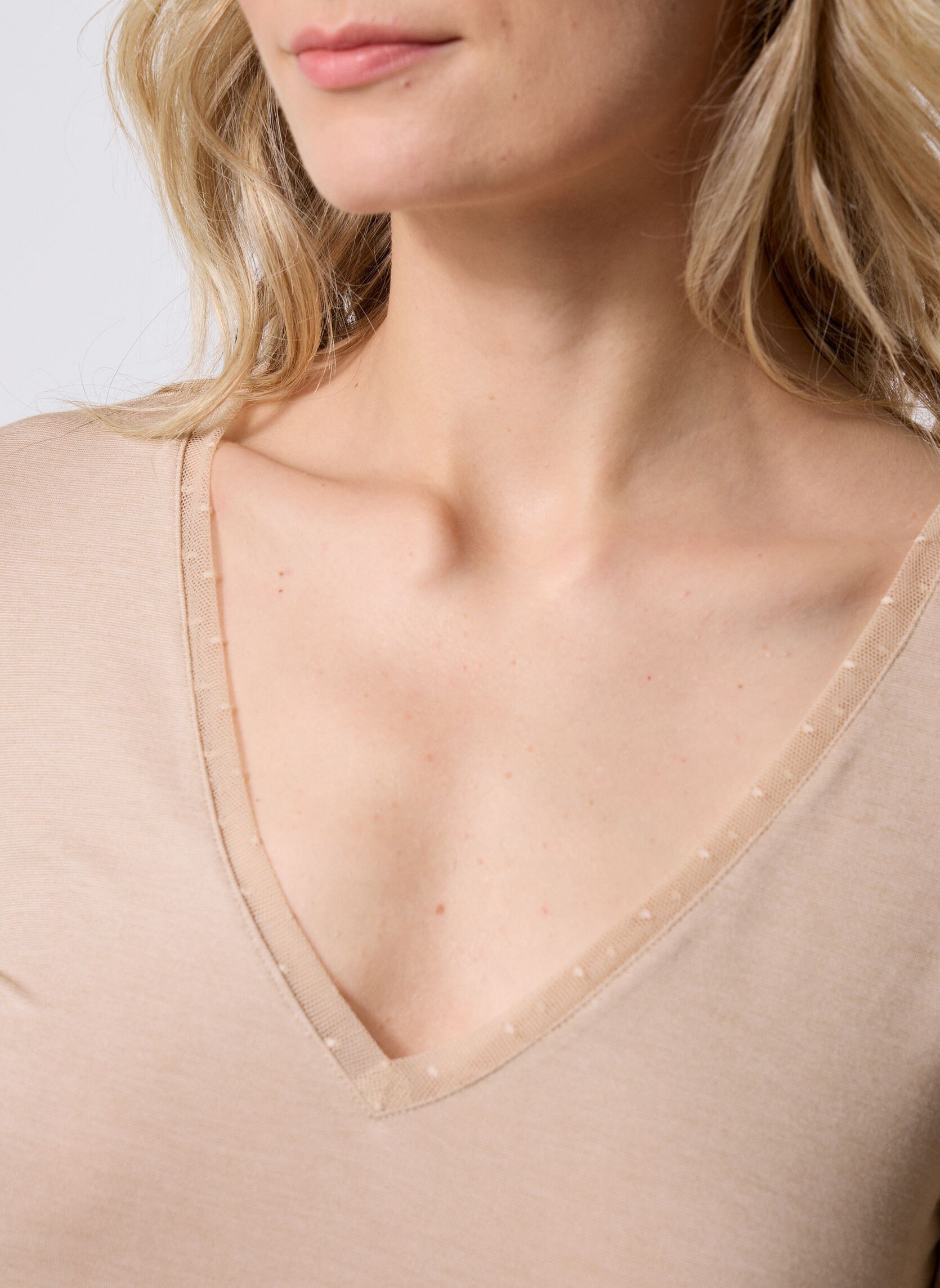 Tee-shirts manches longues TIANA femme beige MADE BY Tee-shirts manches longues TIANA femme beige DOESKIN