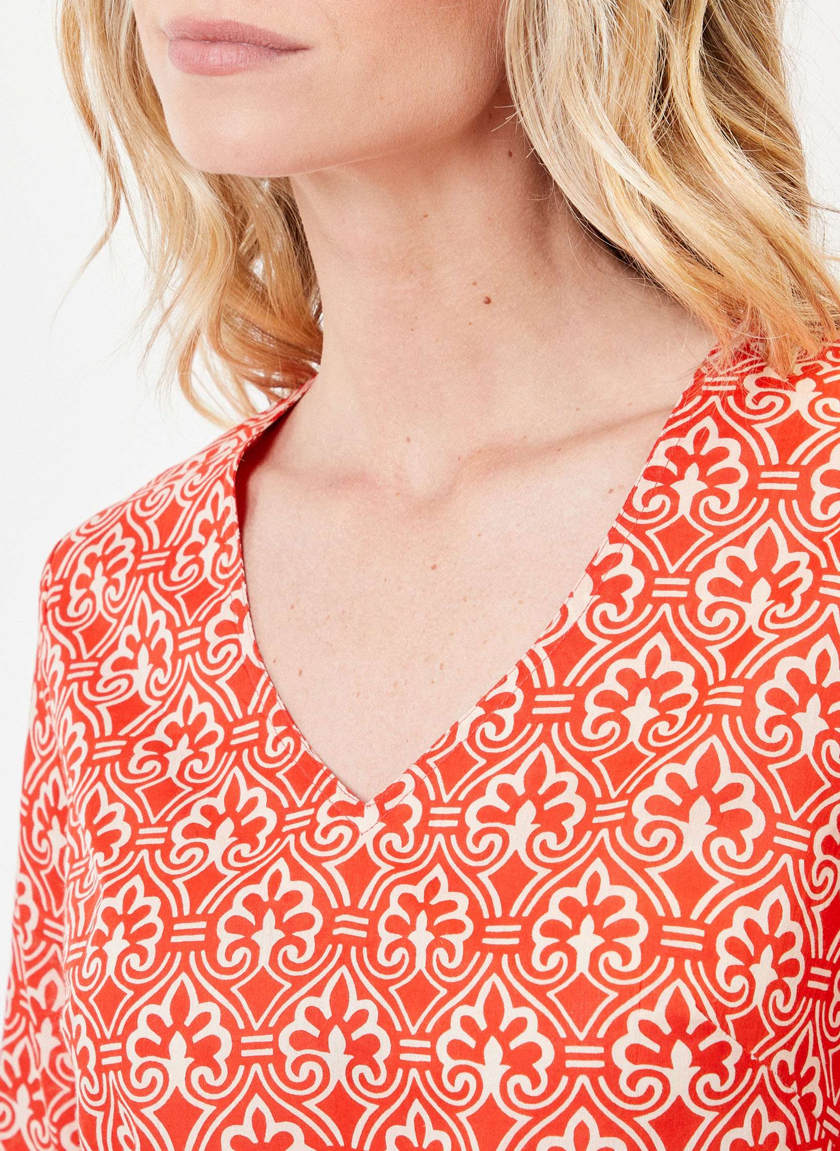 Tunique femme voile de coton bio LAURIE - Tilack blue | La Fiancée