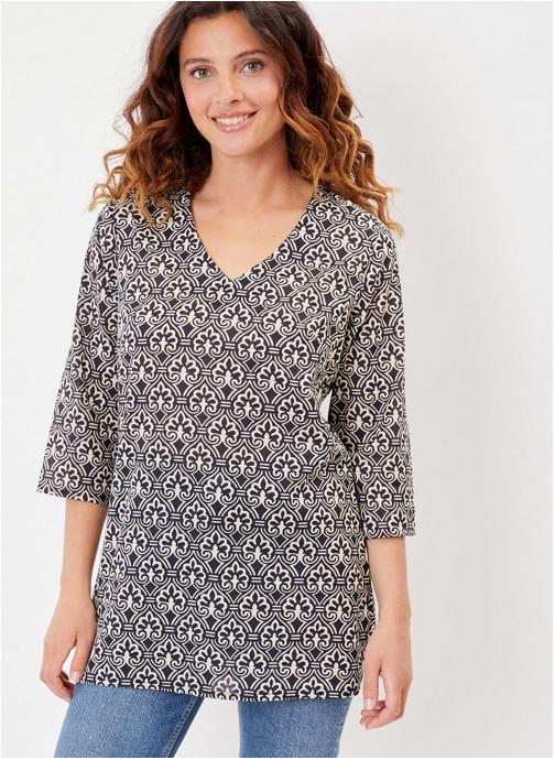 La Fiancée Blouses Tunique voile coton bio LAURIE femme noir