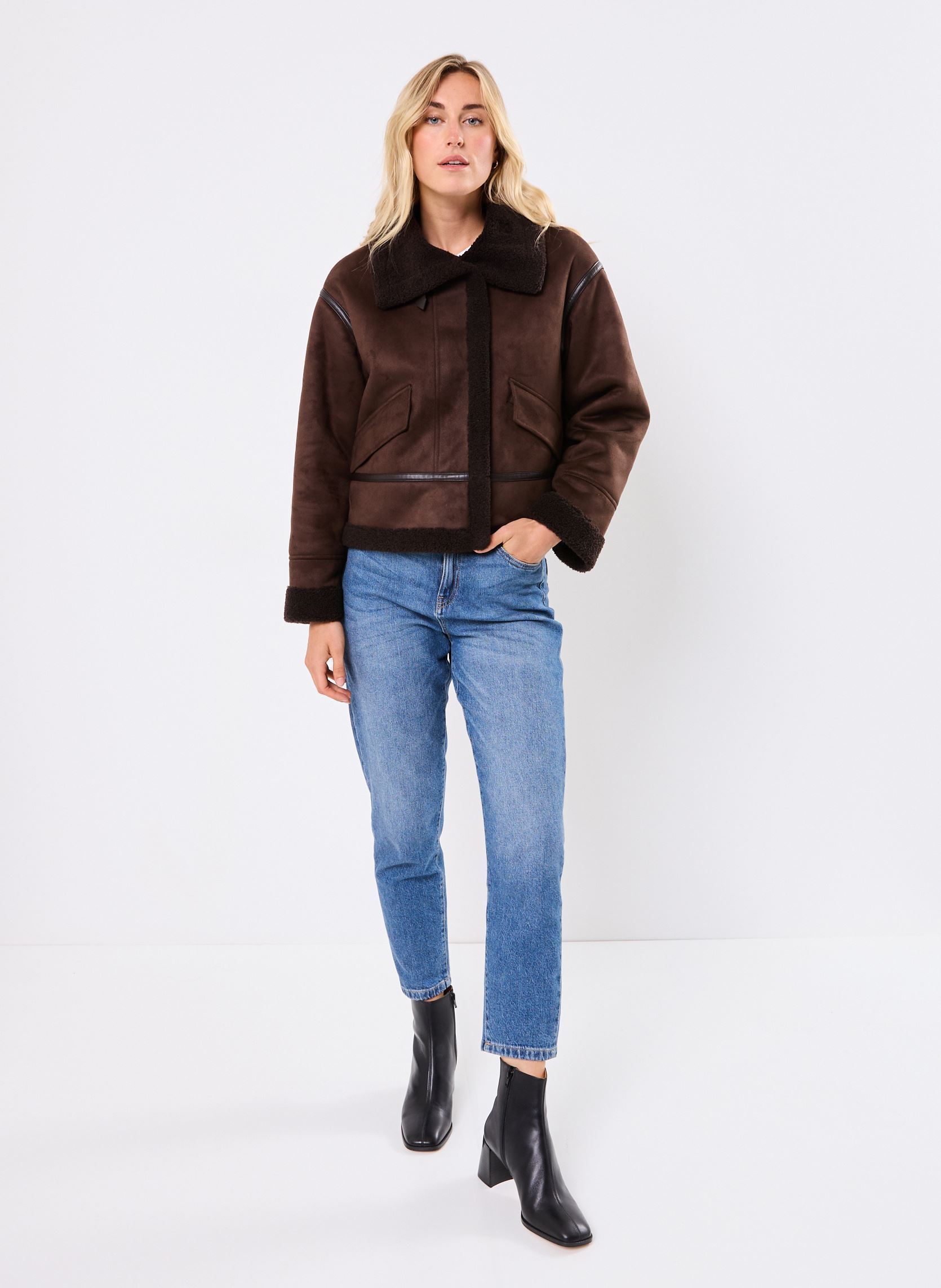Vestes fourrure VIATOR femme marron Georgia Rose Vestes fourrure VIATOR femme marron SEAL BROWN