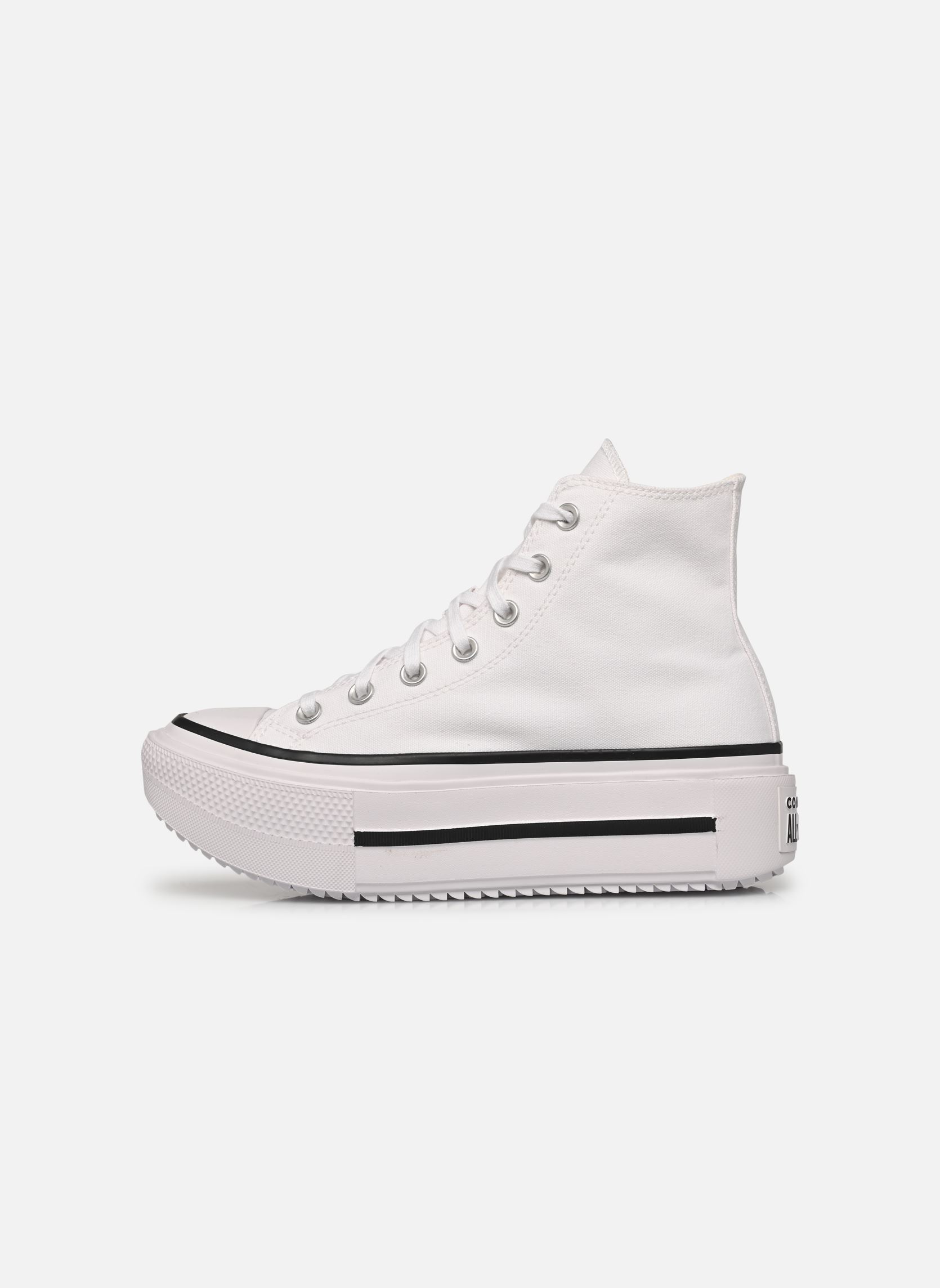 Baskets toile Chuck Taylor All Star Lift Double Stack femme blanc Converse Baskets toile Chuck Taylor All Star Lift Double Stack femme blanc WHITE/BLACK