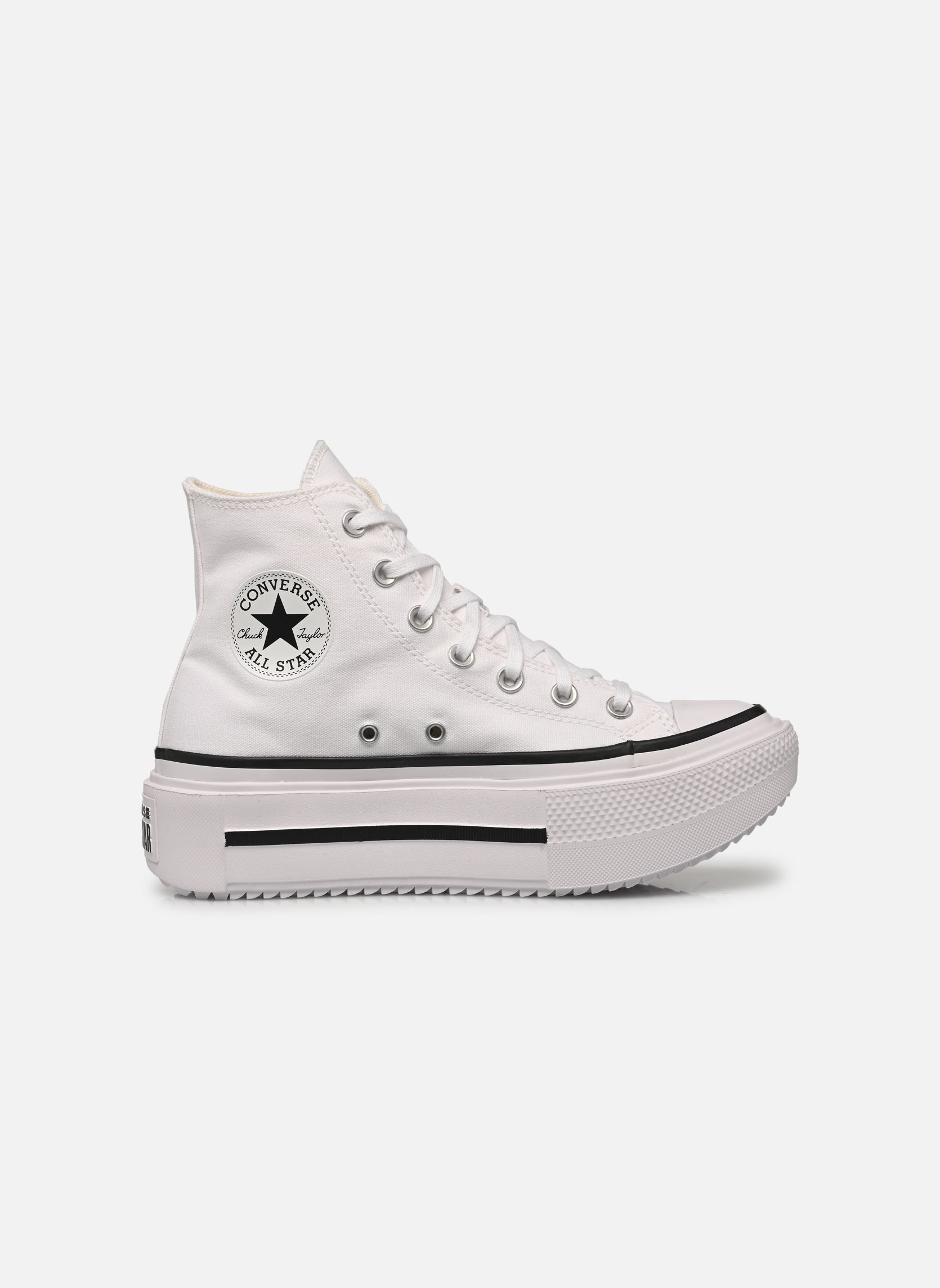 Baskets toile Chuck Taylor All Star Lift Double Stack femme blanc Converse Baskets toile Chuck Taylor All Star Lift Double Stack femme blanc WHITE/BLACK