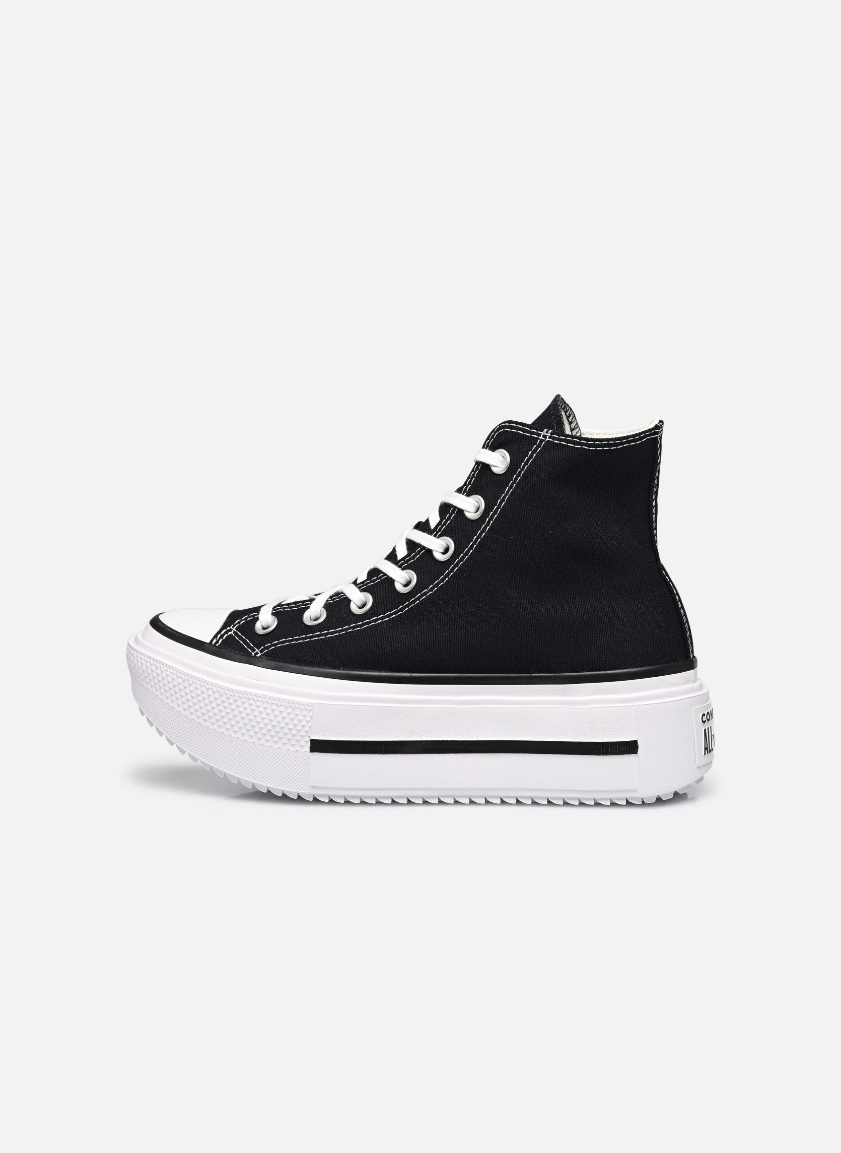 Baskets toile Chuck Taylor All Star Lift Double Stack femme noir Converse Baskets toile Chuck Taylor All Star Lift Double Stack femme noir BLACK/WHITE