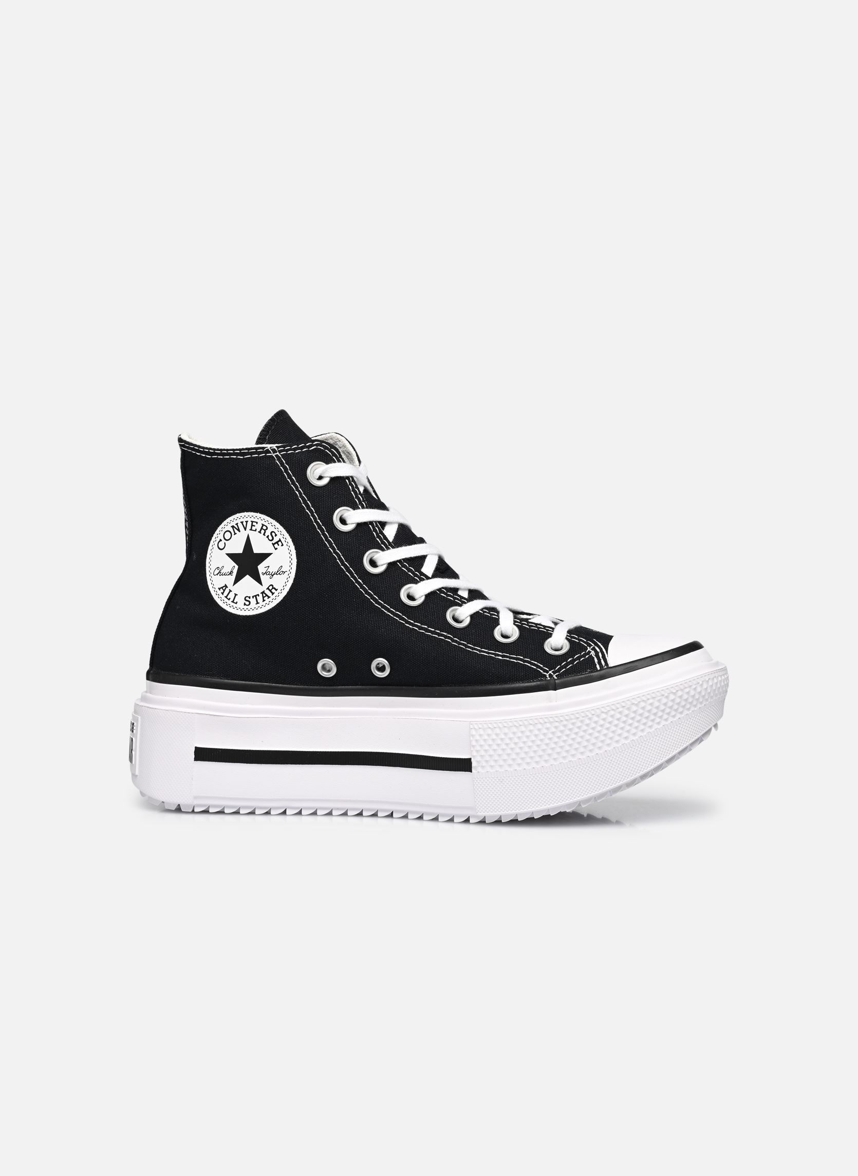 Baskets toile Chuck Taylor All Star Lift Double Stack femme noir Converse Baskets toile Chuck Taylor All Star Lift Double Stack femme noir BLACK/WHITE