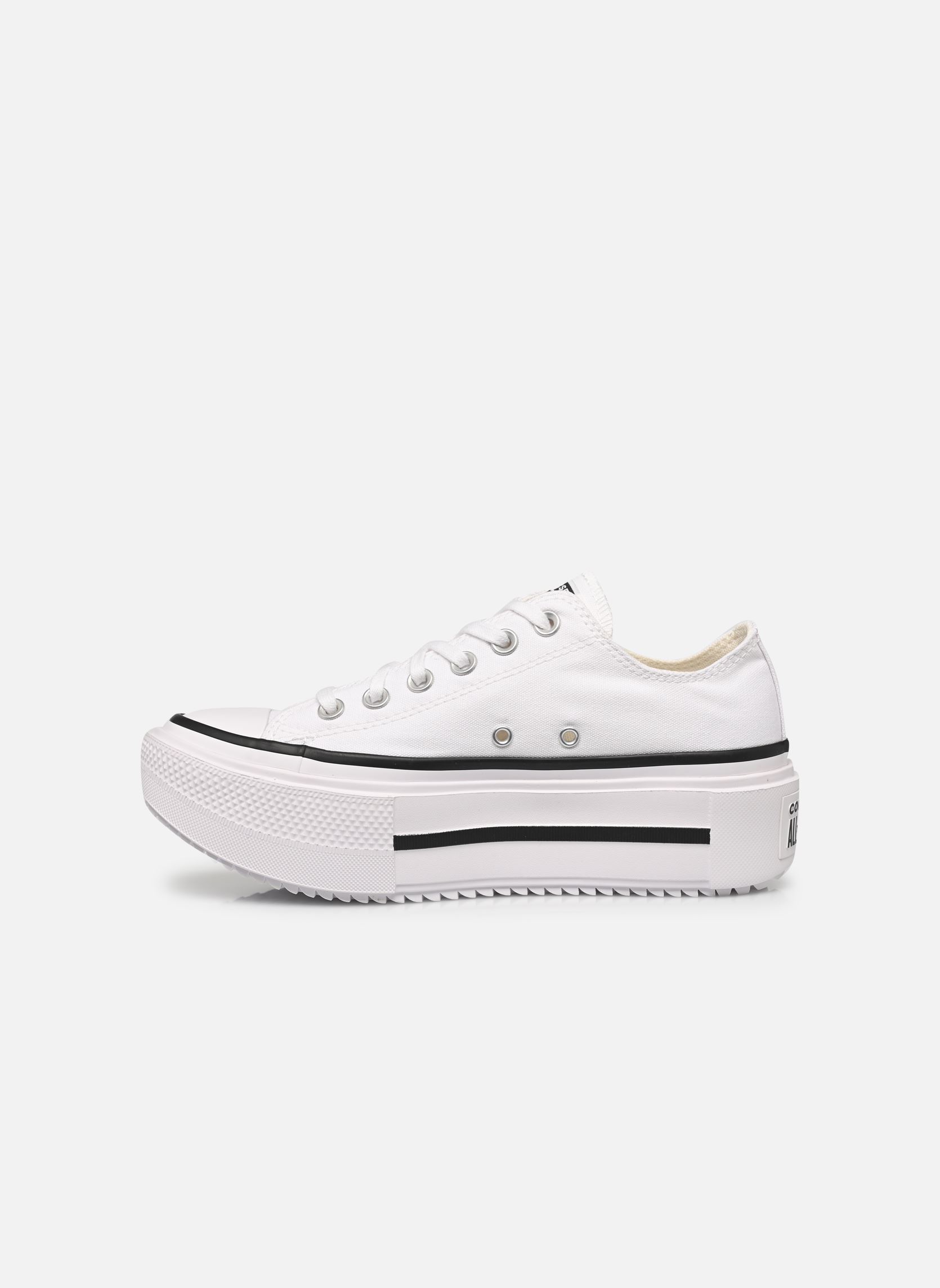 Baskets toile Chuck Taylor All Star Lift Double Stack femme blanc Converse Baskets toile Chuck Taylor All Star Lift Double Stack femme blanc WHITE/BLACK