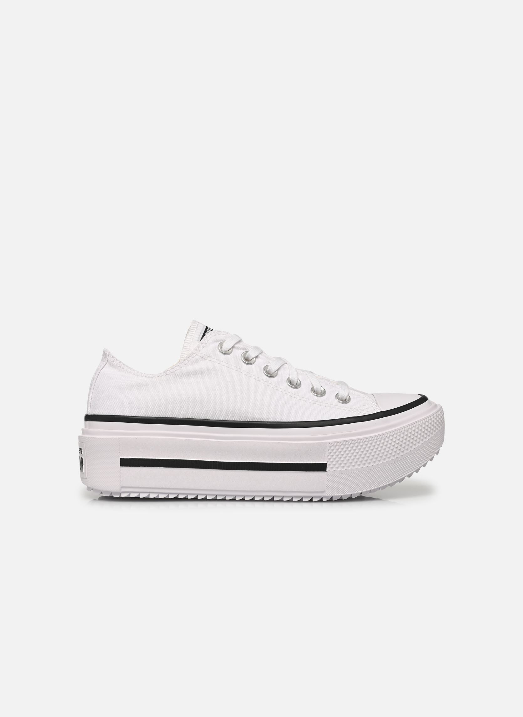 Baskets toile Chuck Taylor All Star Lift Double Stack femme blanc Converse Baskets toile Chuck Taylor All Star Lift Double Stack femme blanc WHITE/BLACK