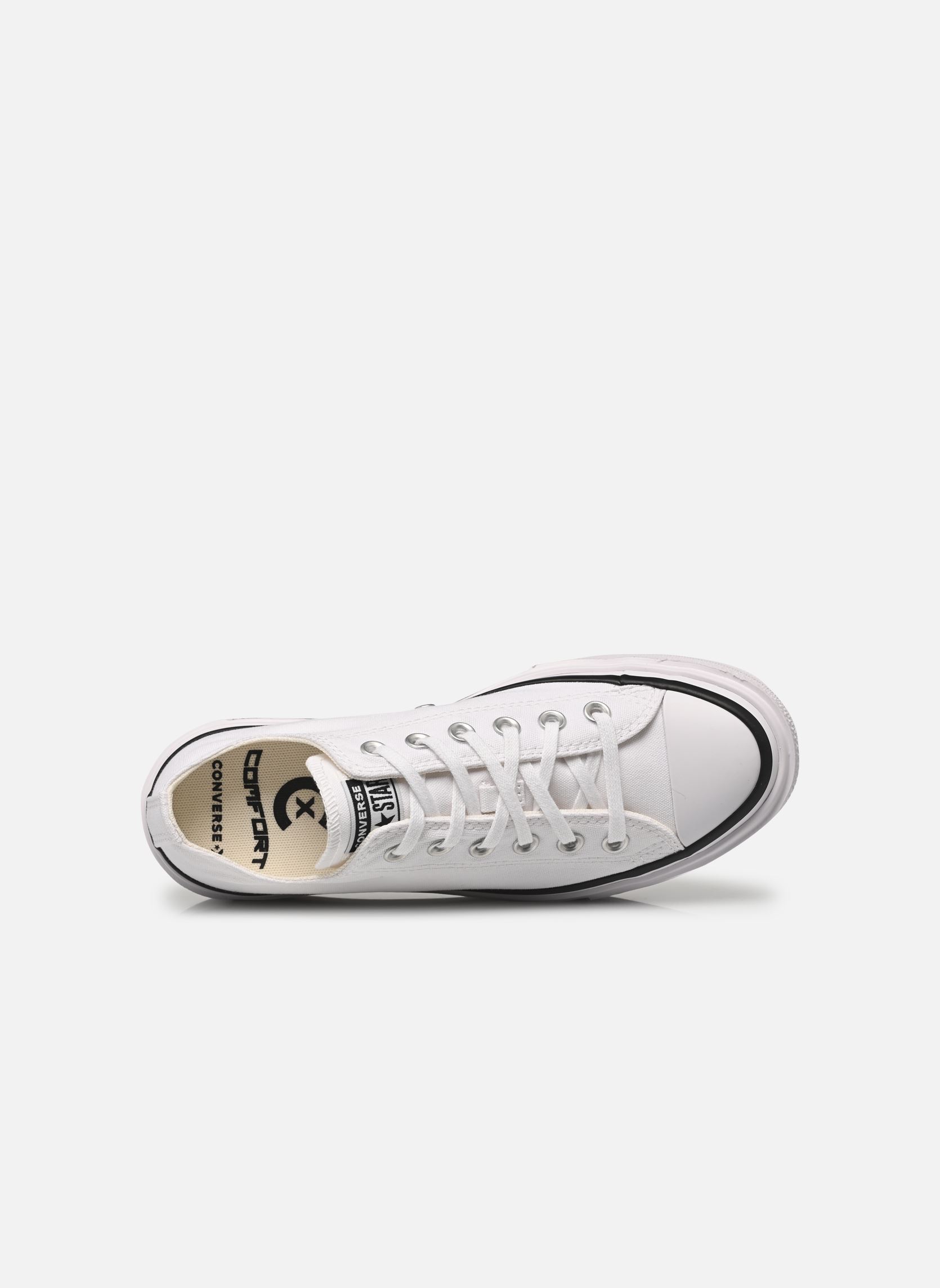 Baskets toile Chuck Taylor All Star Lift Double Stack femme blanc Converse Baskets toile Chuck Taylor All Star Lift Double Stack femme blanc WHITE/BLACK
