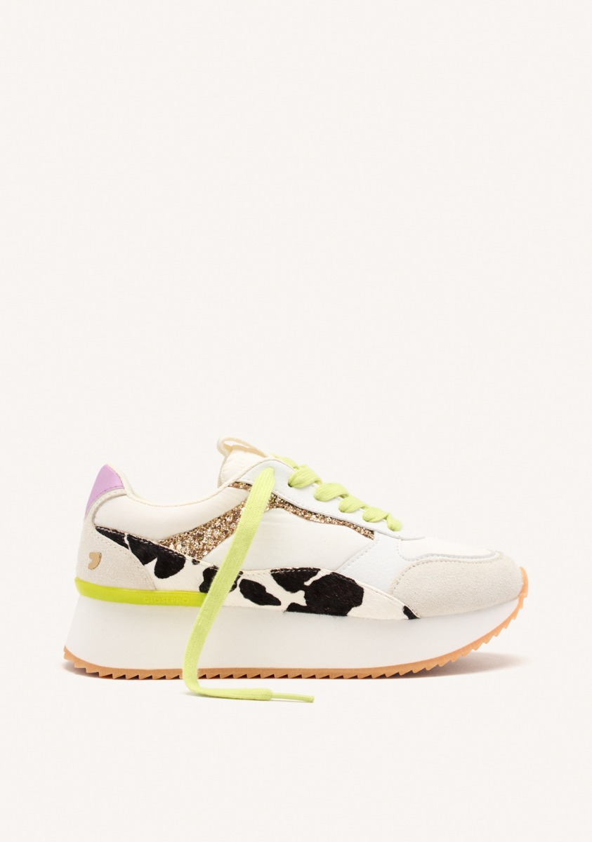 Baskets basses Cas&sport - Baskets à Plateforme Cuir Imprimé Vache Bowdoin - Vaca femme multicolore Gioseppo Baskets basses Cas&sport - Baskets à Plateforme Cuir Imprimé Vache Bowdoin - Vaca femme multicolore Multicouleur