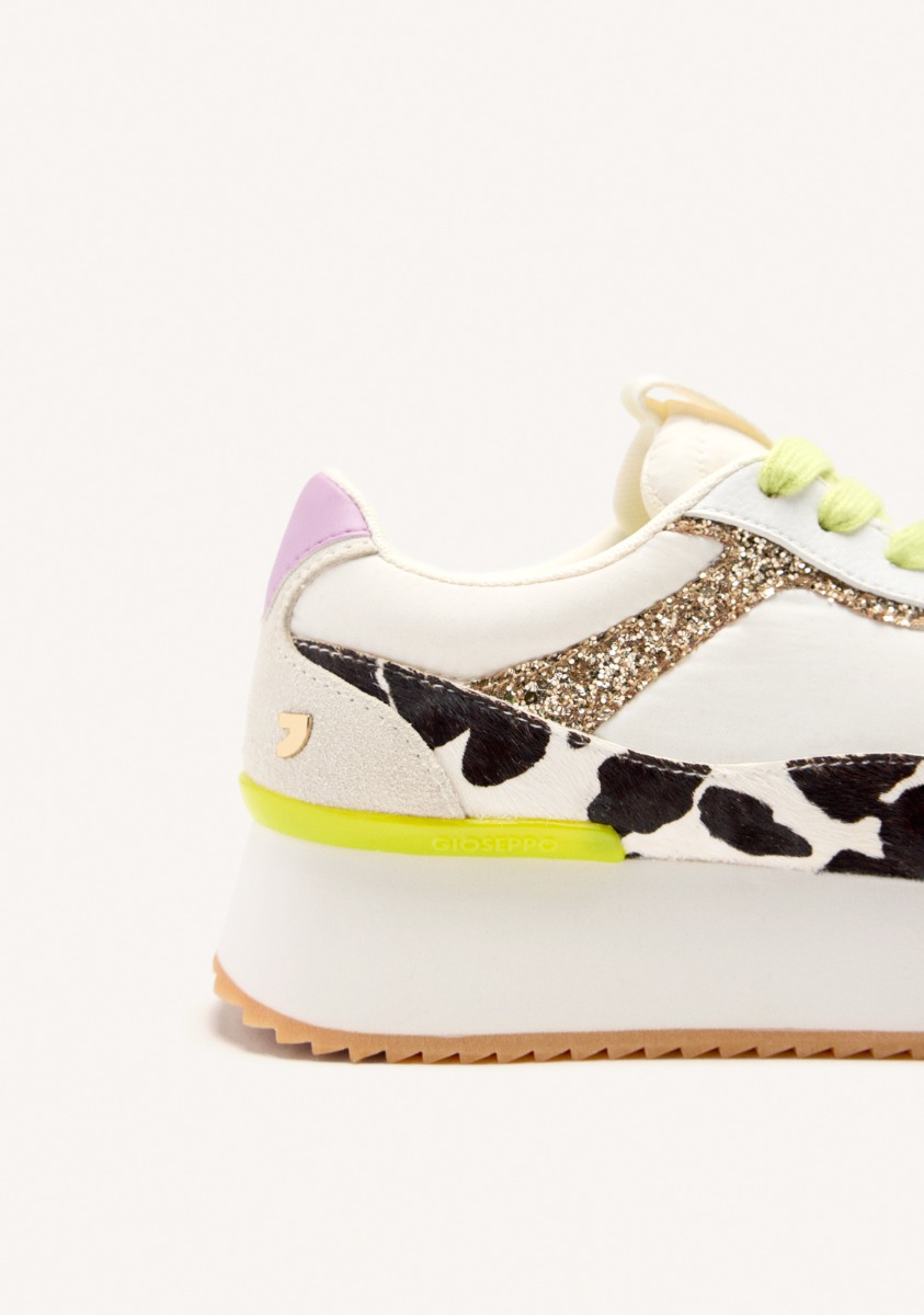 Baskets basses Cas&sport - Baskets à Plateforme Cuir Imprimé Vache Bowdoin - Vaca femme multicolore Gioseppo Baskets basses Cas&sport - Baskets à Plateforme Cuir Imprimé Vache Bowdoin - Vaca femme multicolore Multicouleur