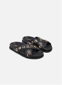 Sandales Sandals - Sandales Cuir Avec Oeillets Et Fils Hiles - Noir femme noir Gioseppo Sandales Sandals - Sandales Cuir Avec Oeillets Et Fils Hiles - Noir femme noir Noir