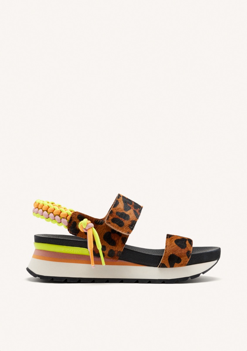 Sandales Casual Sandals - Sandales Sportives Cuir Imprimé Léopard Leverett - Leopardo femme multicolore Gioseppo Sandales Casual Sandals - Sandales Sportives Cuir Imprimé Léopard Leverett - Leopardo femme multicolore Multicouleur