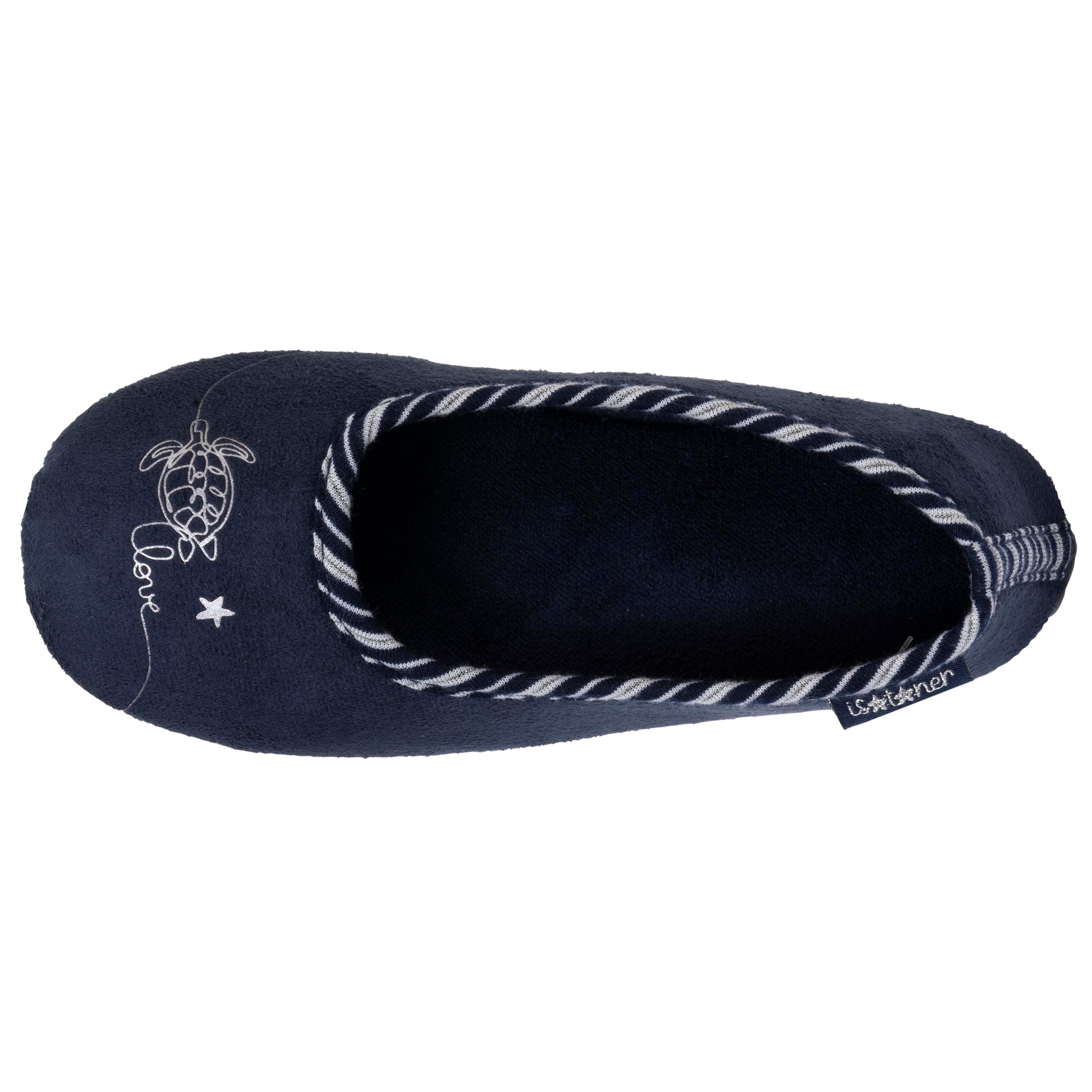 Chaussons Chaussons ballerines Junior Marine Tortue fille bleu Isotoner Chaussons Chaussons ballerines Junior Marine Tortue fille bleu Bleu marine