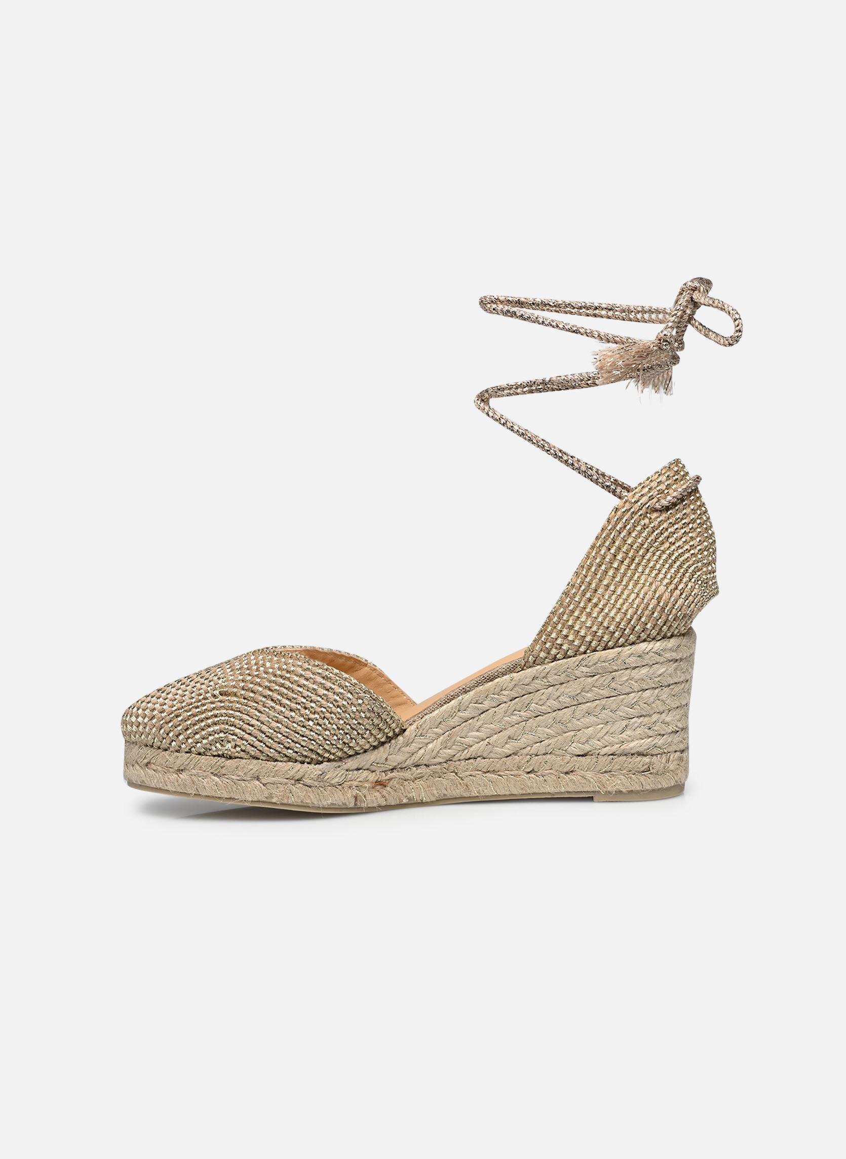 Espadrilles met sleehak en plateau Cora H6 dames goud en brons Castaner Espadrilles met sleehak en plateau Cora H6 dames goud en brons ORO