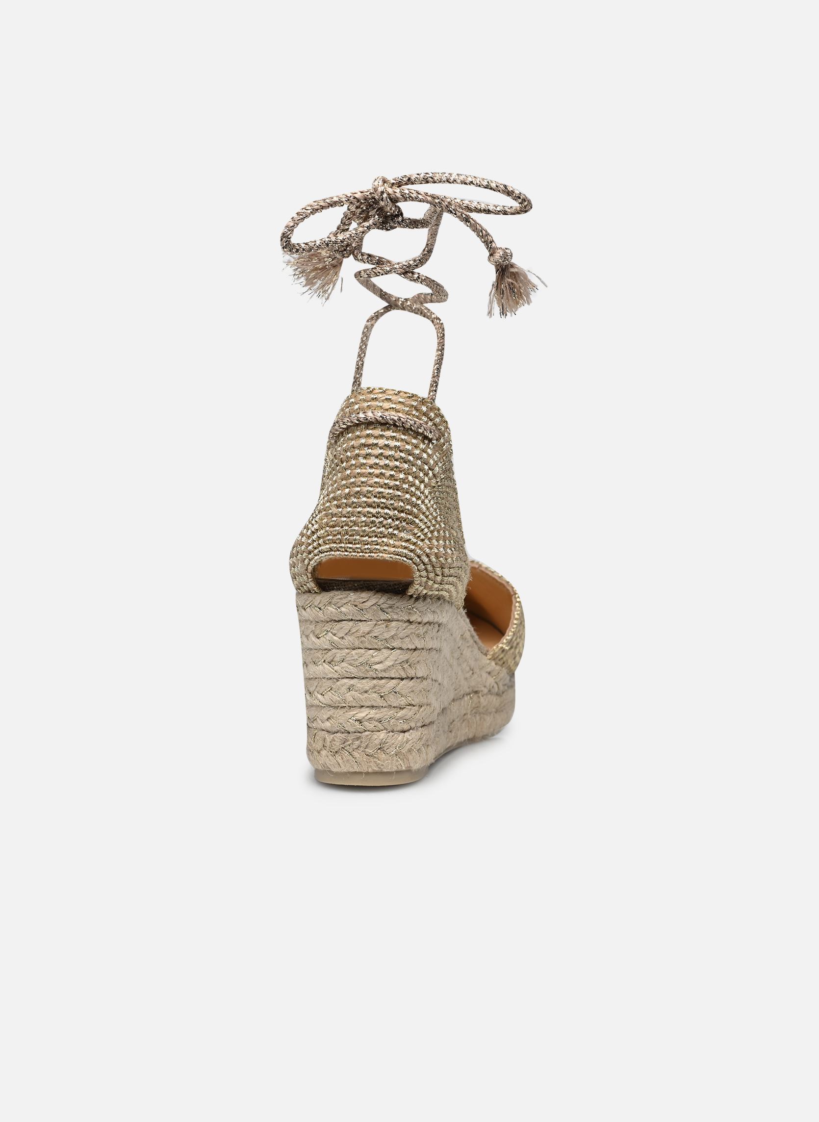 Espadrilles met sleehak en plateau Cora H6 dames goud en brons Castaner Espadrilles met sleehak en plateau Cora H6 dames goud en brons ORO