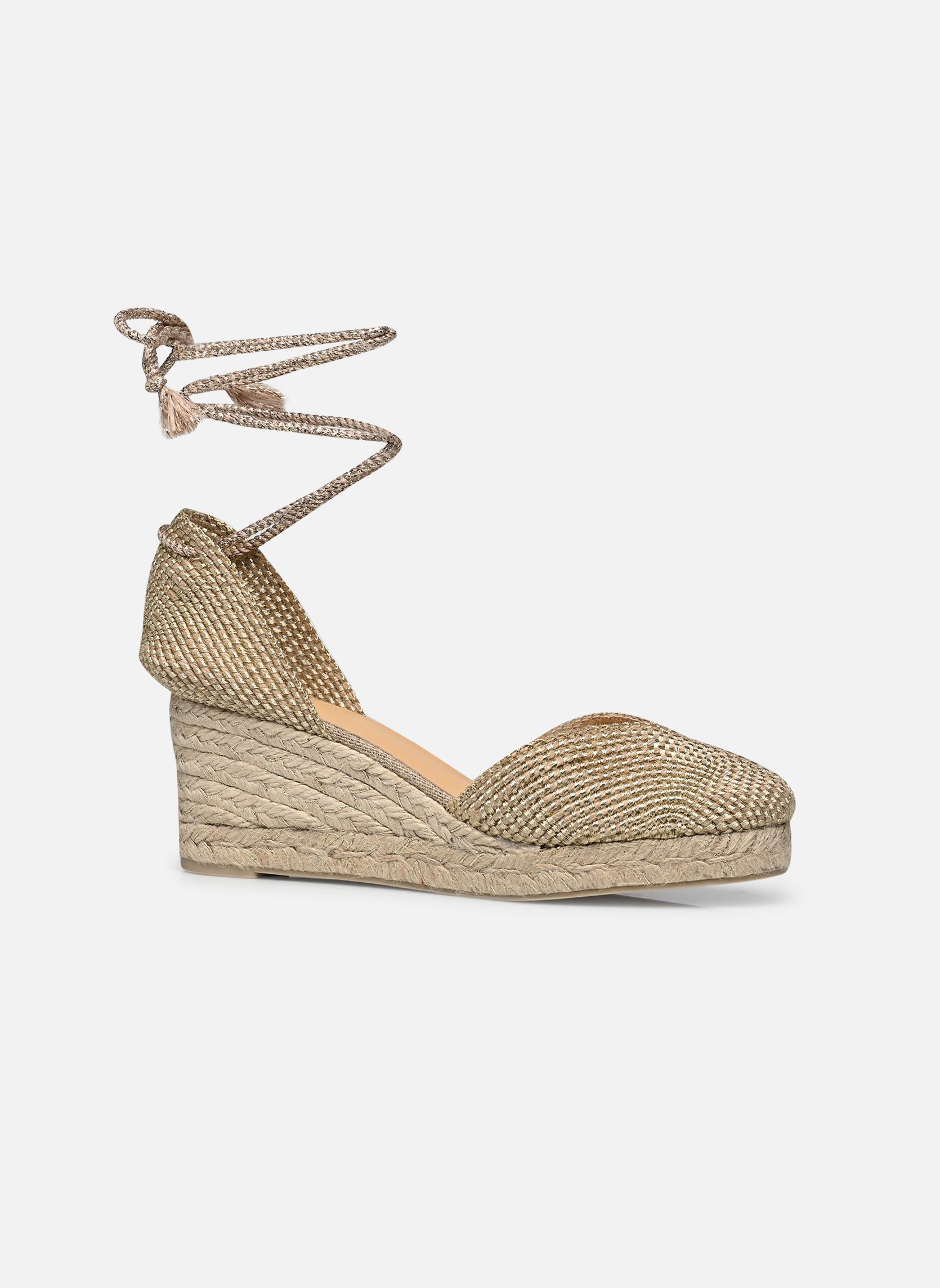 CUSHIONAIRE Sandali Con Zeppa Espadrillas Melissa Donna - Oro Rosa - Tomaia In Pelle Vegana, Cinturino Regolabile, Tacco 5 Cm - Taglia 37 EU - 4