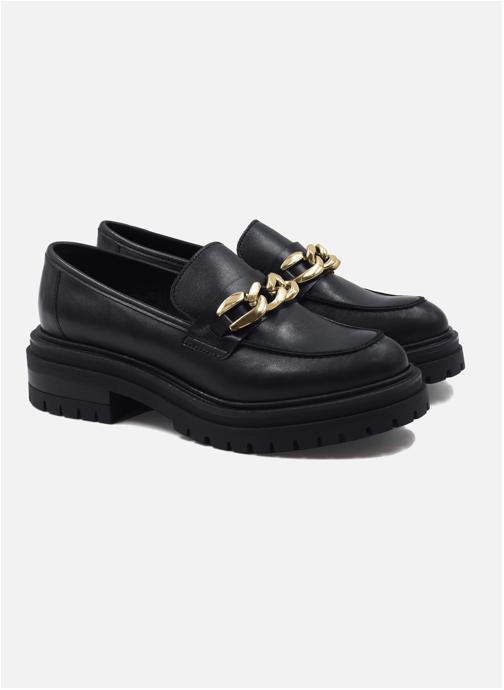 JULES & JENN Mocassins Mocassins crampons cuir lisse noir femme noir