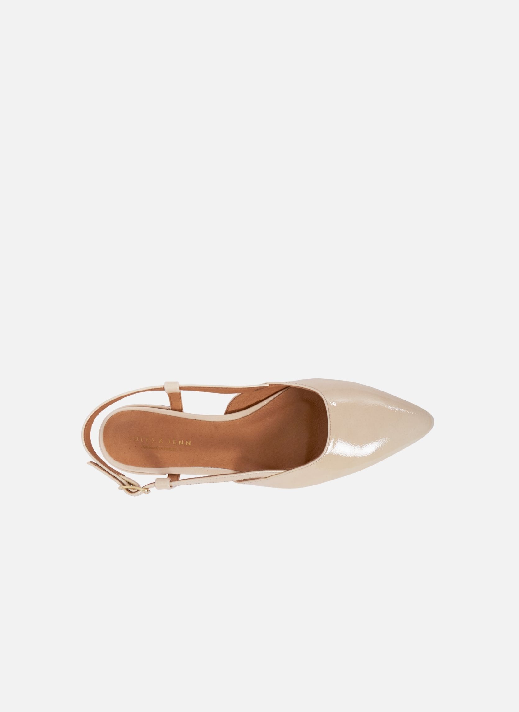 Ballerines classiques Ballerines slingback Elise femme beige JULES & JENN Ballerines classiques Ballerines slingback Elise femme beige Crème