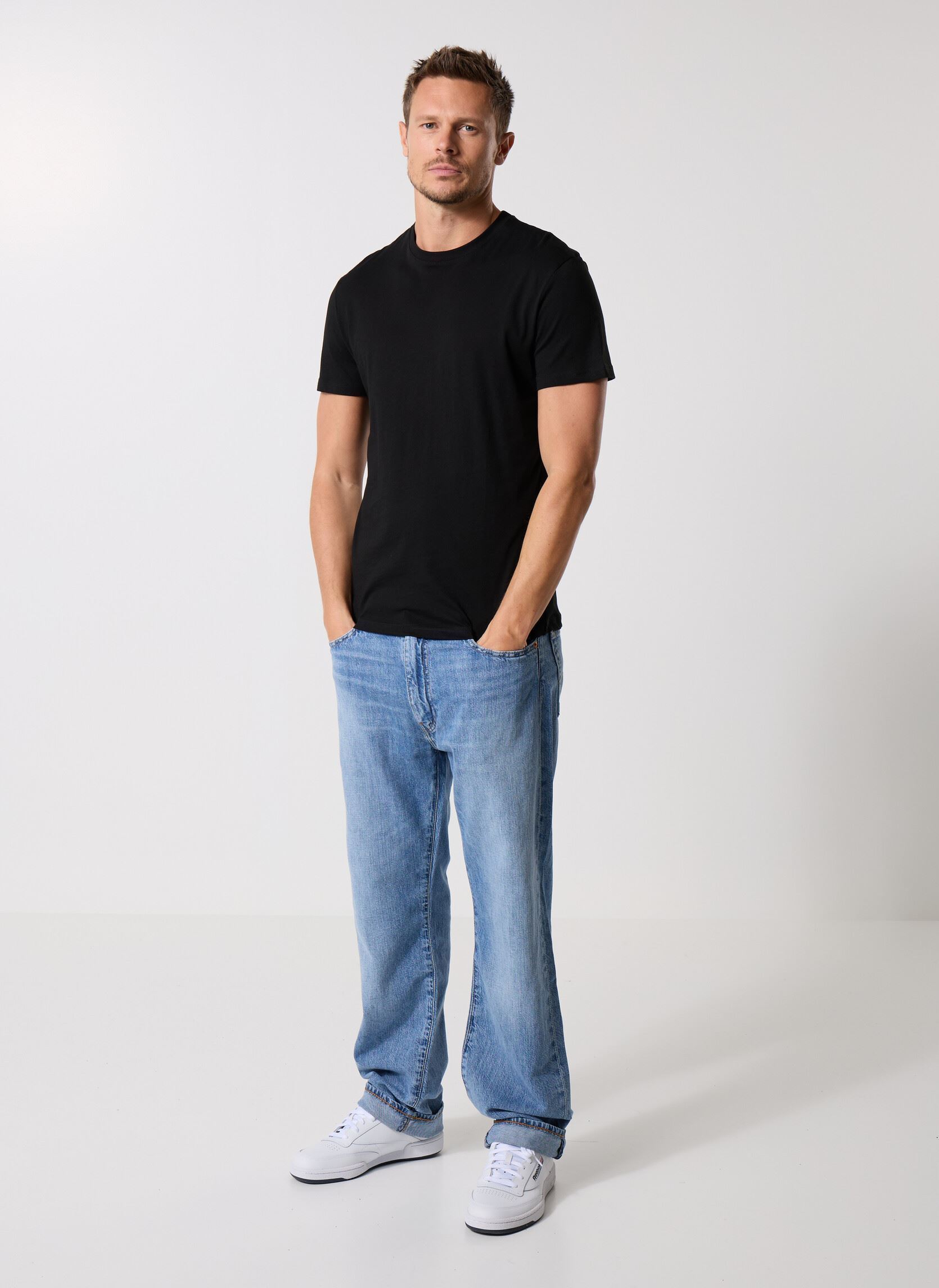 T-shirt a maniche corte TELOTKIWI lots uomo multicolore MADE BY T-shirt a maniche corte TELOTKIWI lots uomo multicolore Z*BLANC Z*NOIR
