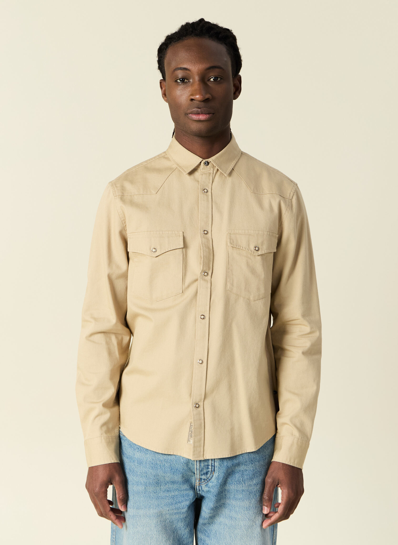 Chemises Chemises regular - DENIMSTAR4H homme beige Bonobo Chemises Chemises regular - DENIMSTAR4H homme beige Beige