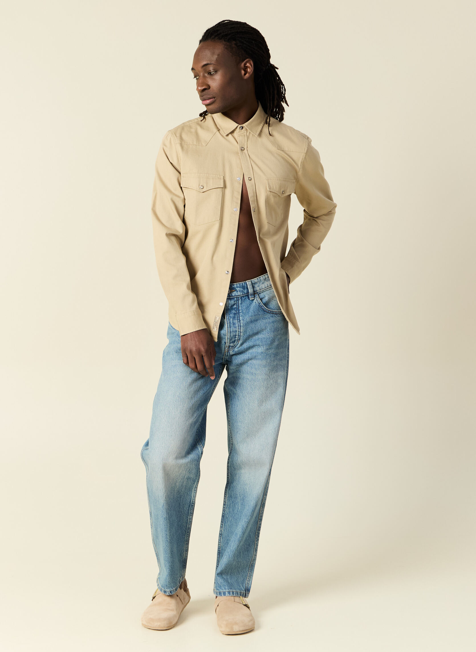 Chemises Chemises regular - DENIMSTAR4H homme beige Bonobo Chemises Chemises regular - DENIMSTAR4H homme beige Beige