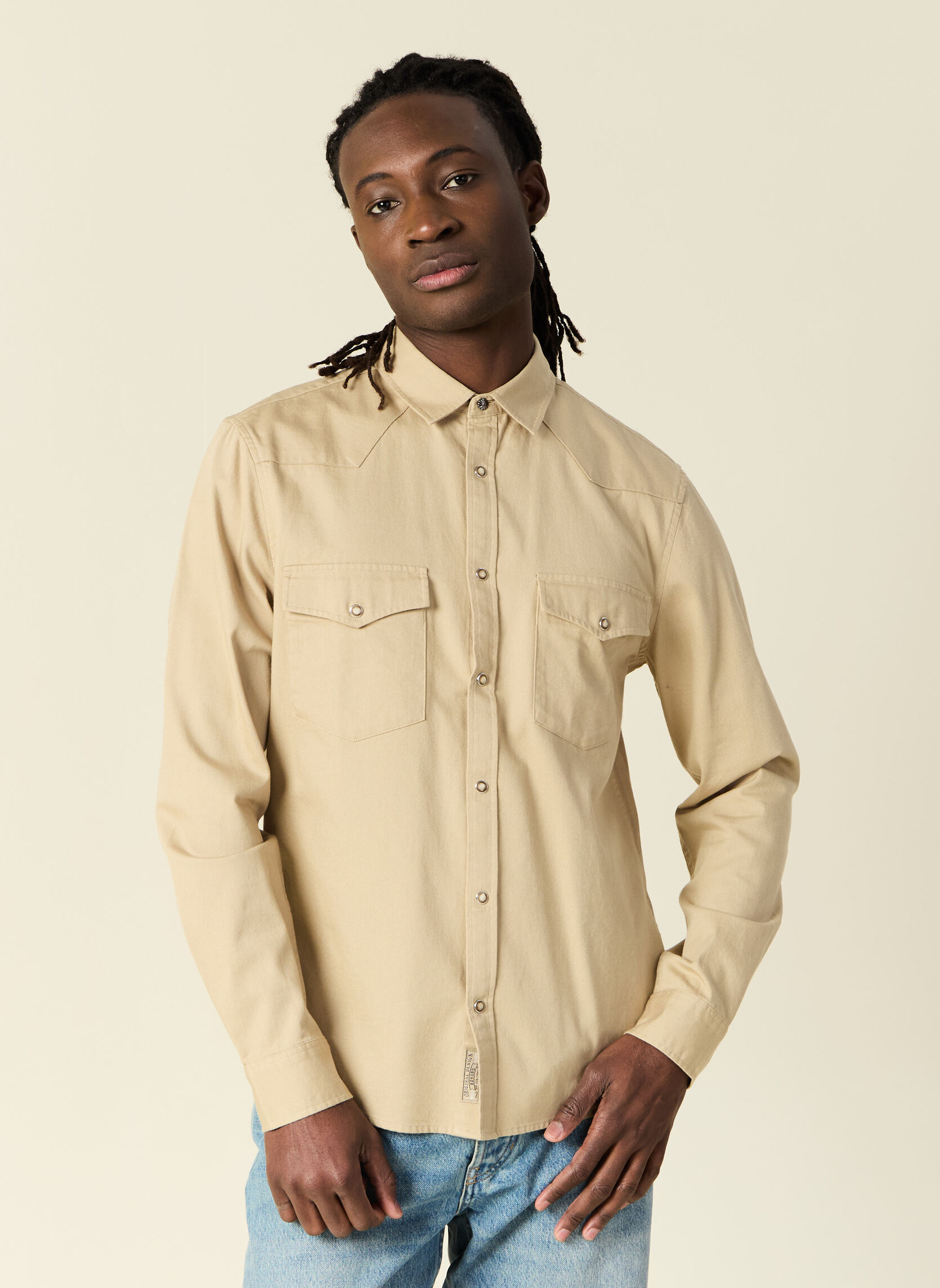 Chemises Chemises regular - DENIMSTAR4H homme beige Bonobo Chemises Chemises regular - DENIMSTAR4H homme beige Beige