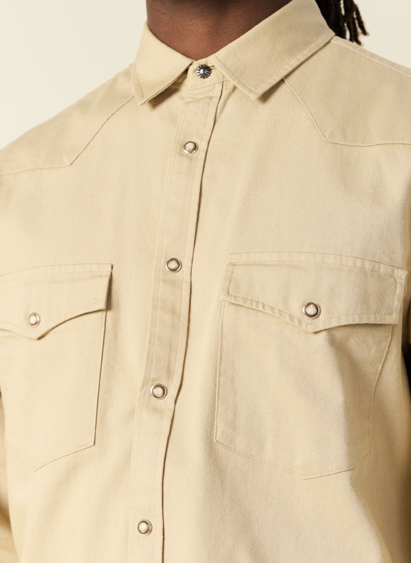 Chemises Chemises regular - DENIMSTAR4H homme beige Bonobo Chemises Chemises regular - DENIMSTAR4H homme beige Beige