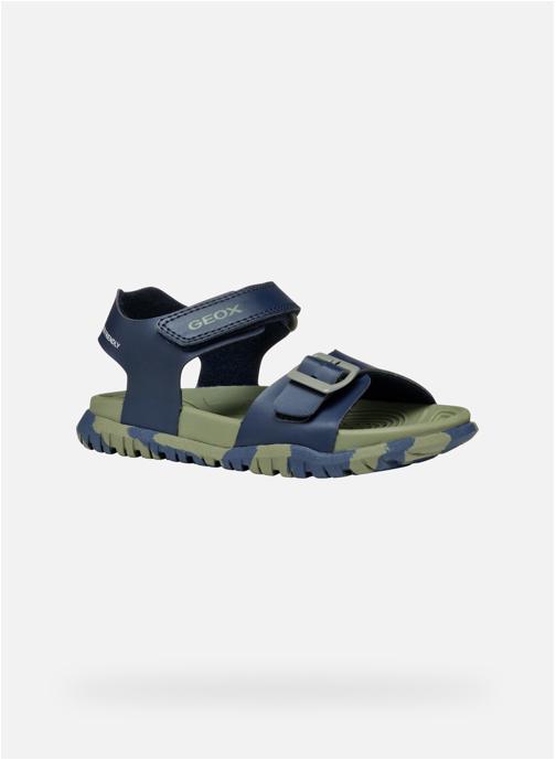 Geox Sandales SANDAL FUSBETTO BOY garçon bleu