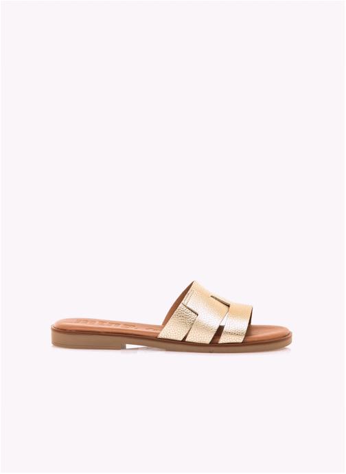 MTNG Sandales Sandales plates Femme MTNG ALYSA noir femme or et bronze