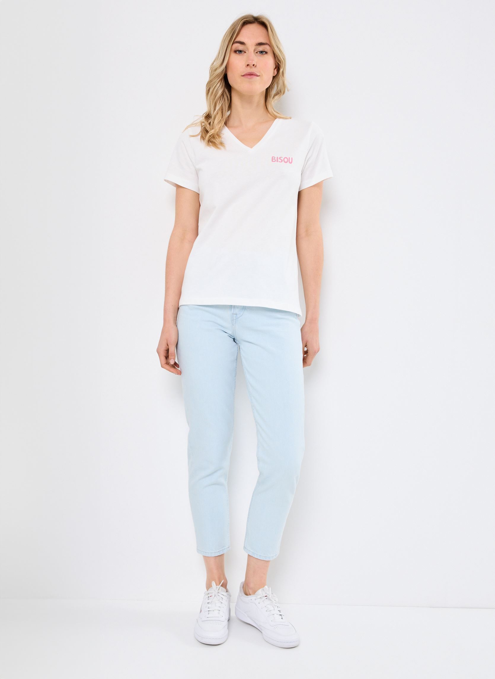 Tee-shirts manches courtes Ihxluella Ss femme blanc Ichi Tee-shirts manches courtes Ihxluella Ss femme blanc Cloud Dancer