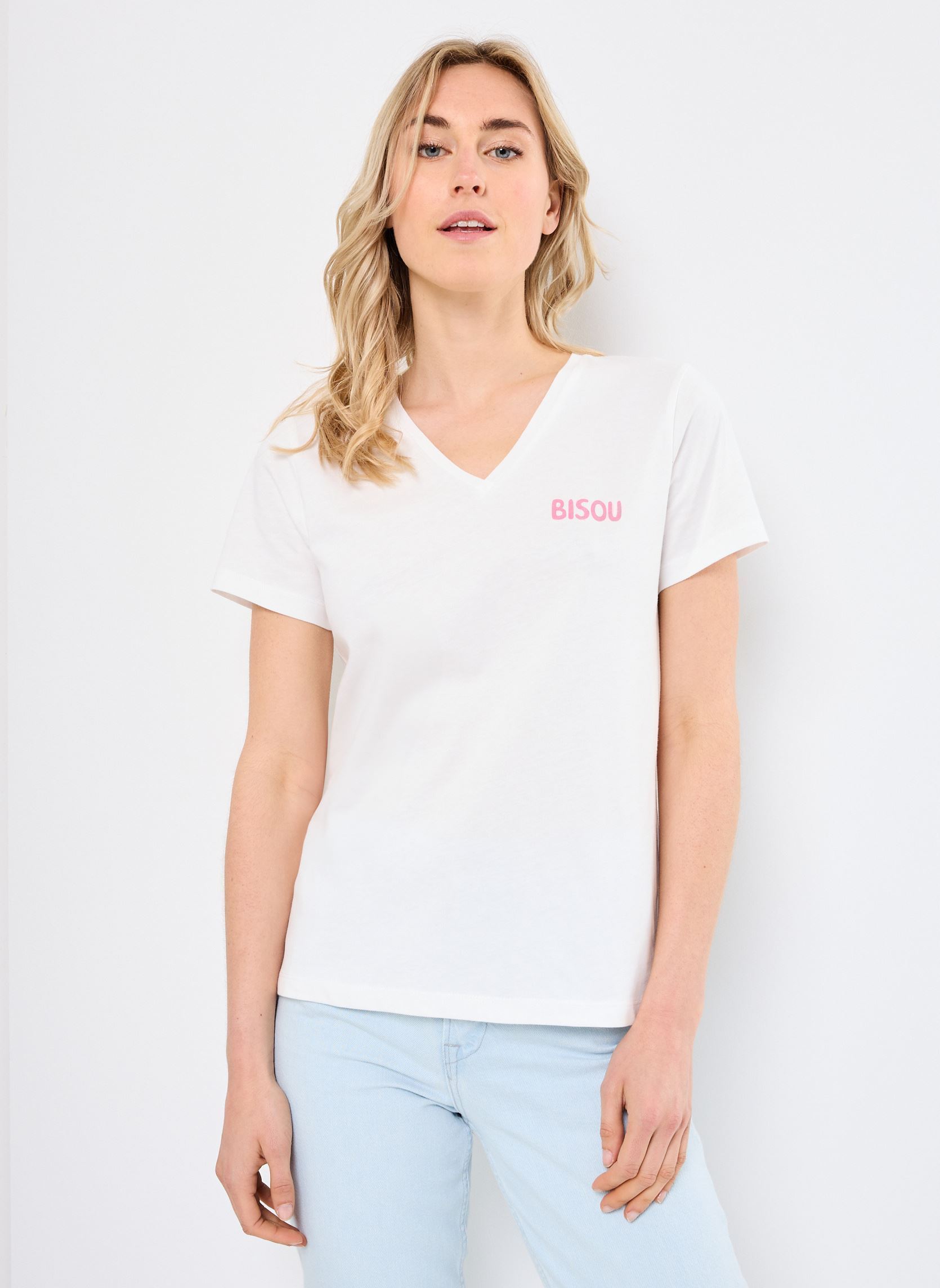 Tee-shirts manches courtes Ihxluella Ss femme blanc Ichi Tee-shirts manches courtes Ihxluella Ss femme blanc Cloud Dancer