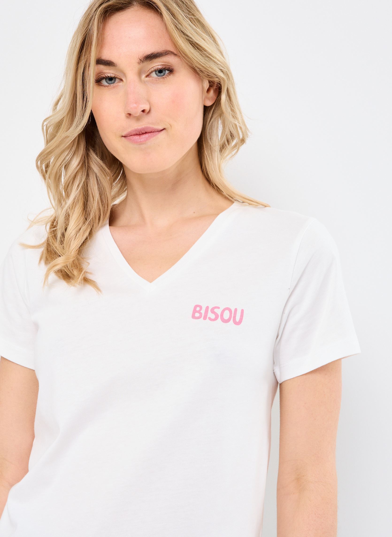 Tee-shirts manches courtes Ihxluella Ss femme blanc Ichi Tee-shirts manches courtes Ihxluella Ss femme blanc Cloud Dancer