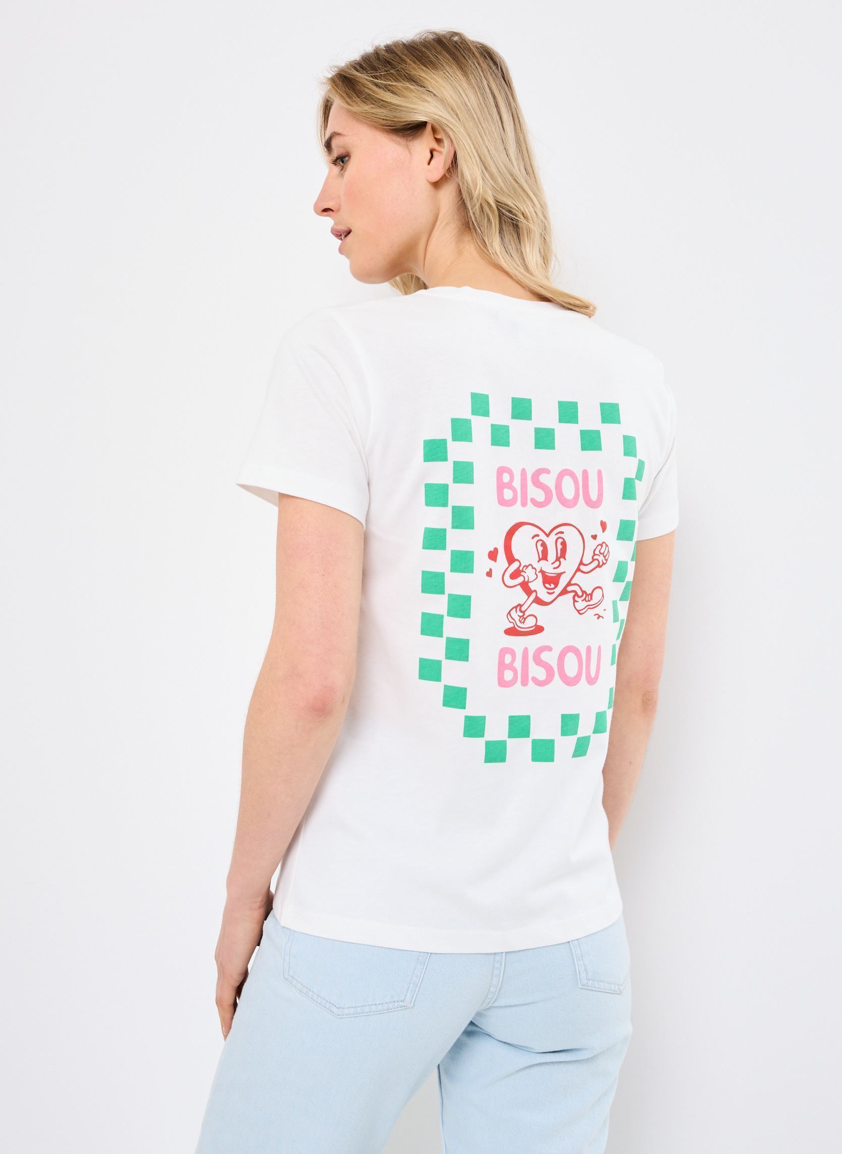Tee-shirts manches courtes Ihxluella Ss femme blanc Ichi Tee-shirts manches courtes Ihxluella Ss femme blanc Cloud Dancer