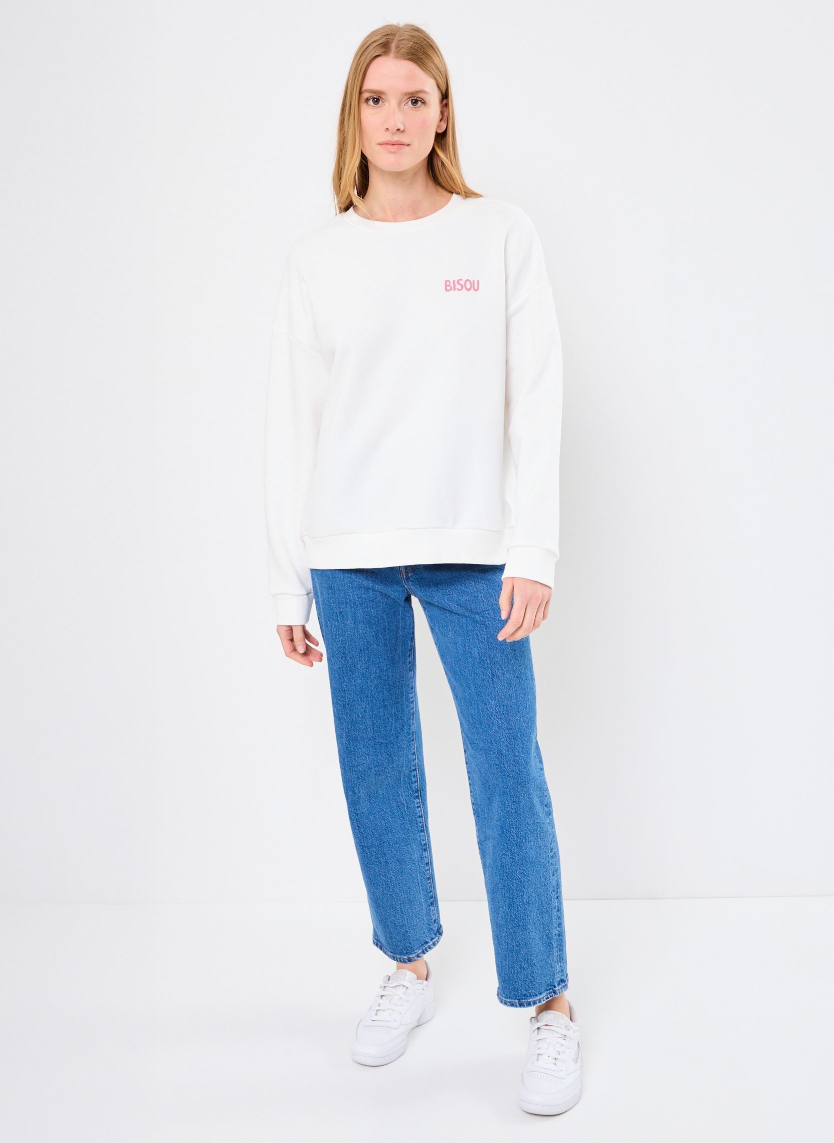 Sweatshirts Ihxluella Ls femme blanc Ichi Sweatshirts Ihxluella Ls femme blanc Cloud Dancer