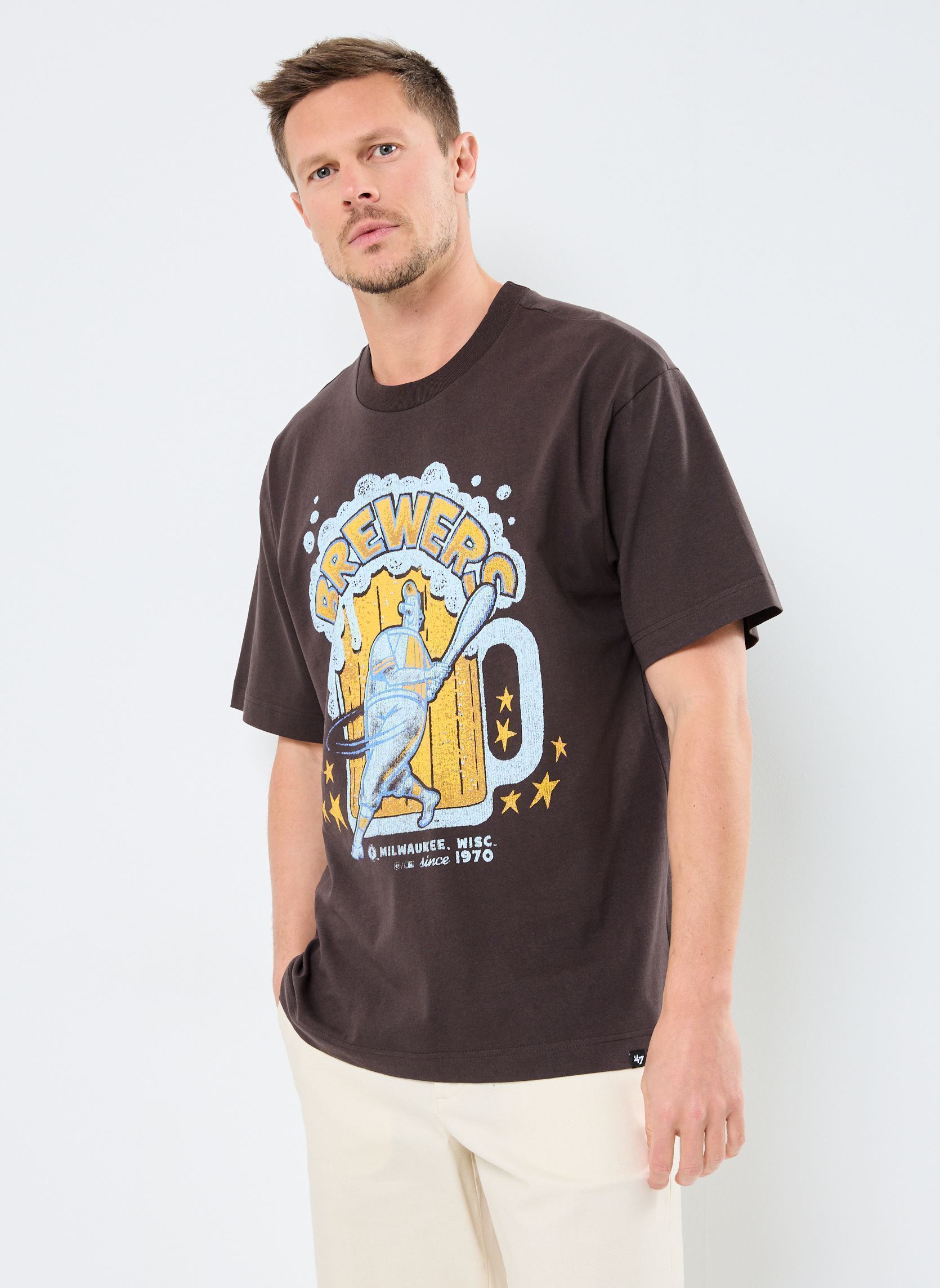 Tee-shirts manches courtes BC013TMKBRU643621C9 homme bleu 47 BRAND Tee-shirts manches courtes BC013TMKBRU643621C9 homme bleu CARBONITE