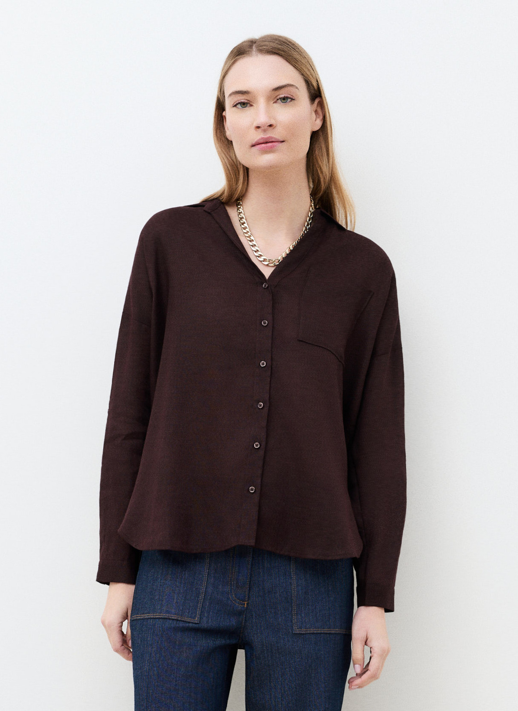 Chemises Chemises - 251C-CSANDINETTE femme marron Caroll Chemises Chemises - 251C-CSANDINETTE femme marron Marron foncé