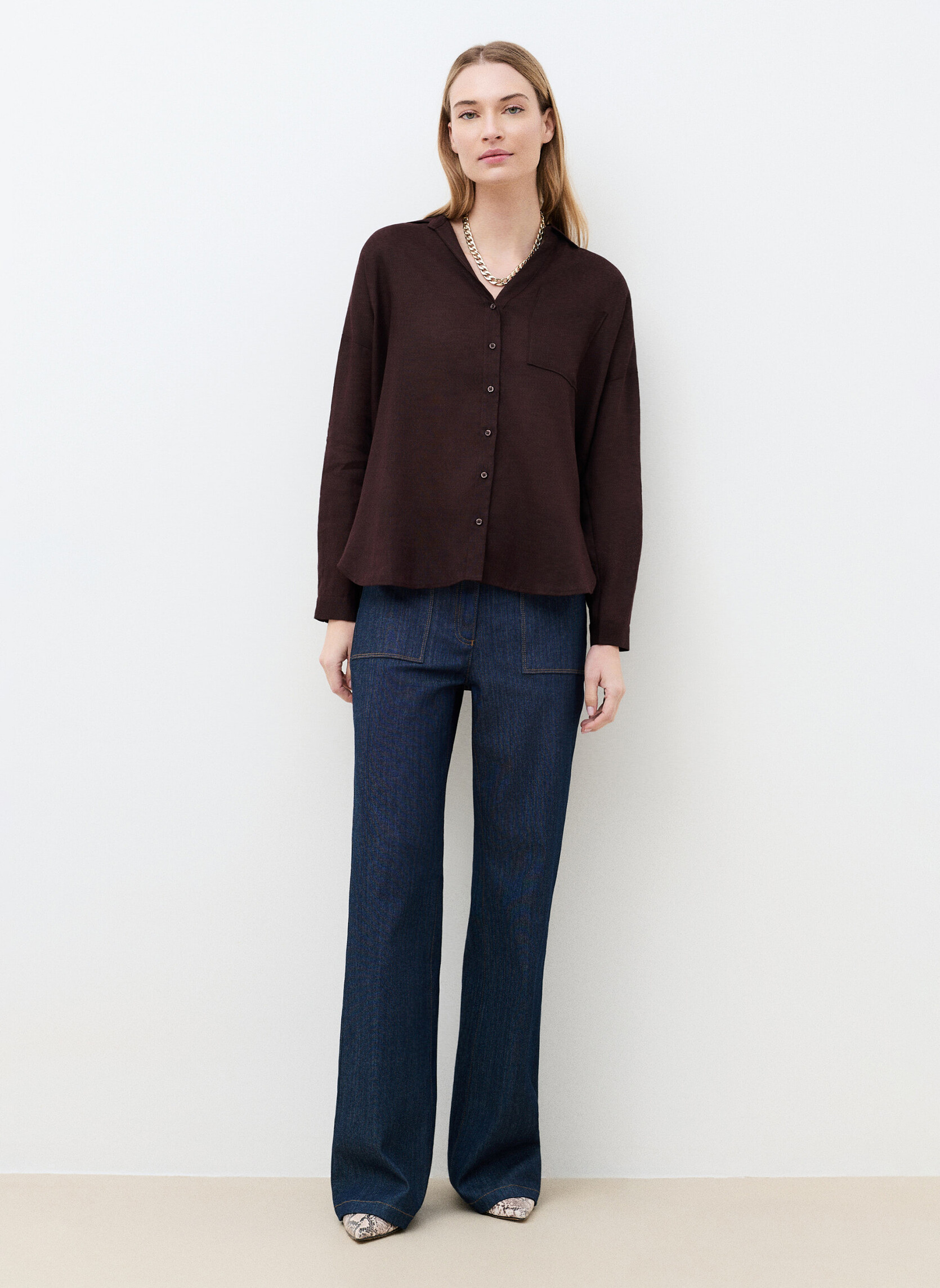 Chemises Chemises - 251C-CSANDINETTE femme marron Caroll Chemises Chemises - 251C-CSANDINETTE femme marron Marron foncé