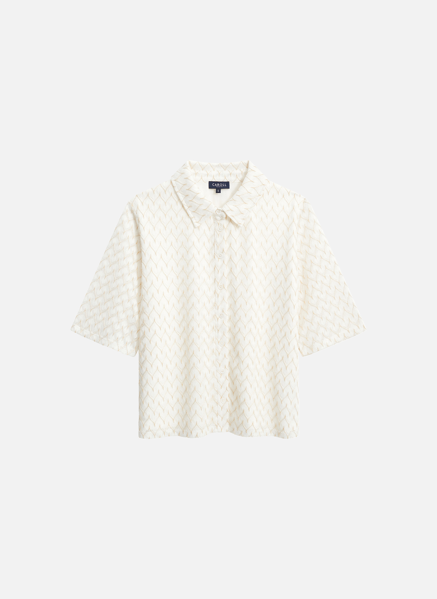 Chemises 251T-TAMIS femme blanc Caroll Chemises 251T-TAMIS femme blanc Blanc
