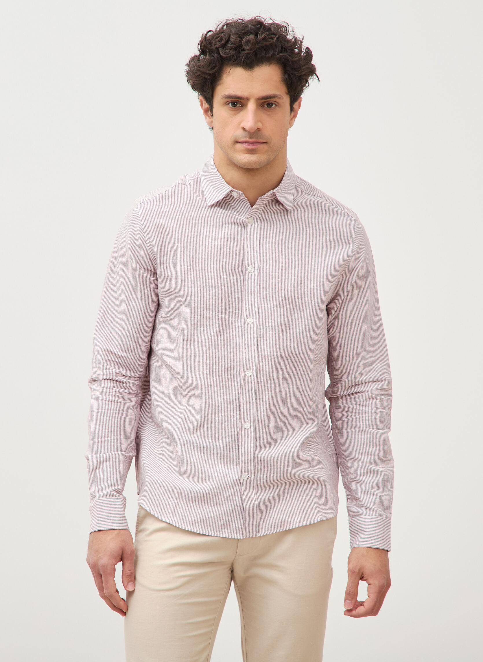 Chemises ESSLINRAY2H homme rose Bonobo Chemises ESSLINRAY2H homme rose Rose pastel
