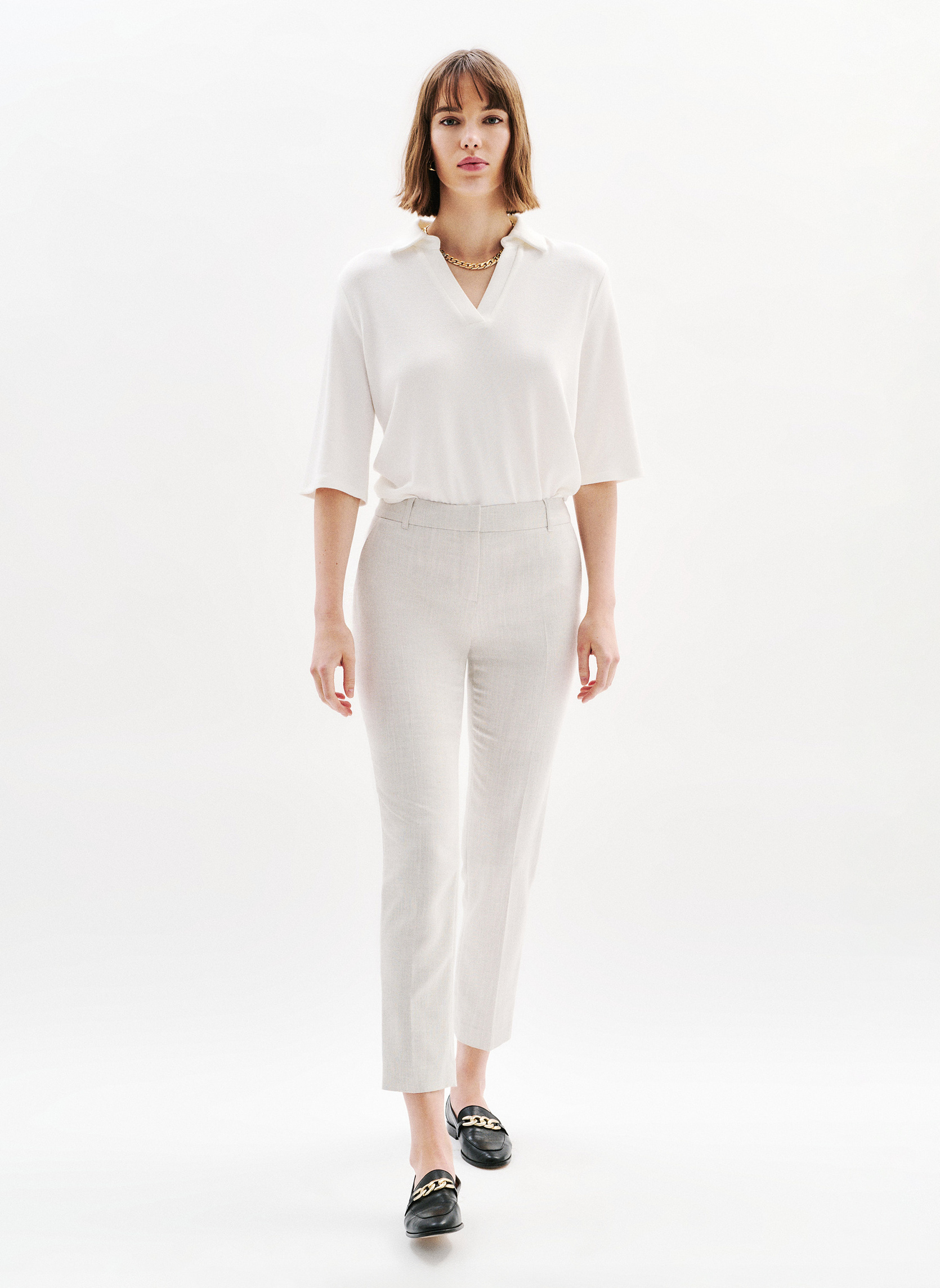Pantalons droit 251P-PGAUTIER3 femme beige Caroll Pantalons droit 251P-PGAUTIER3 femme beige Beige