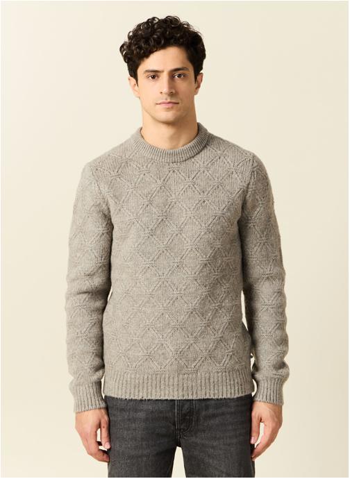 Bonobo Pulls Pulls col rond - ESRONDCROSH homme gris