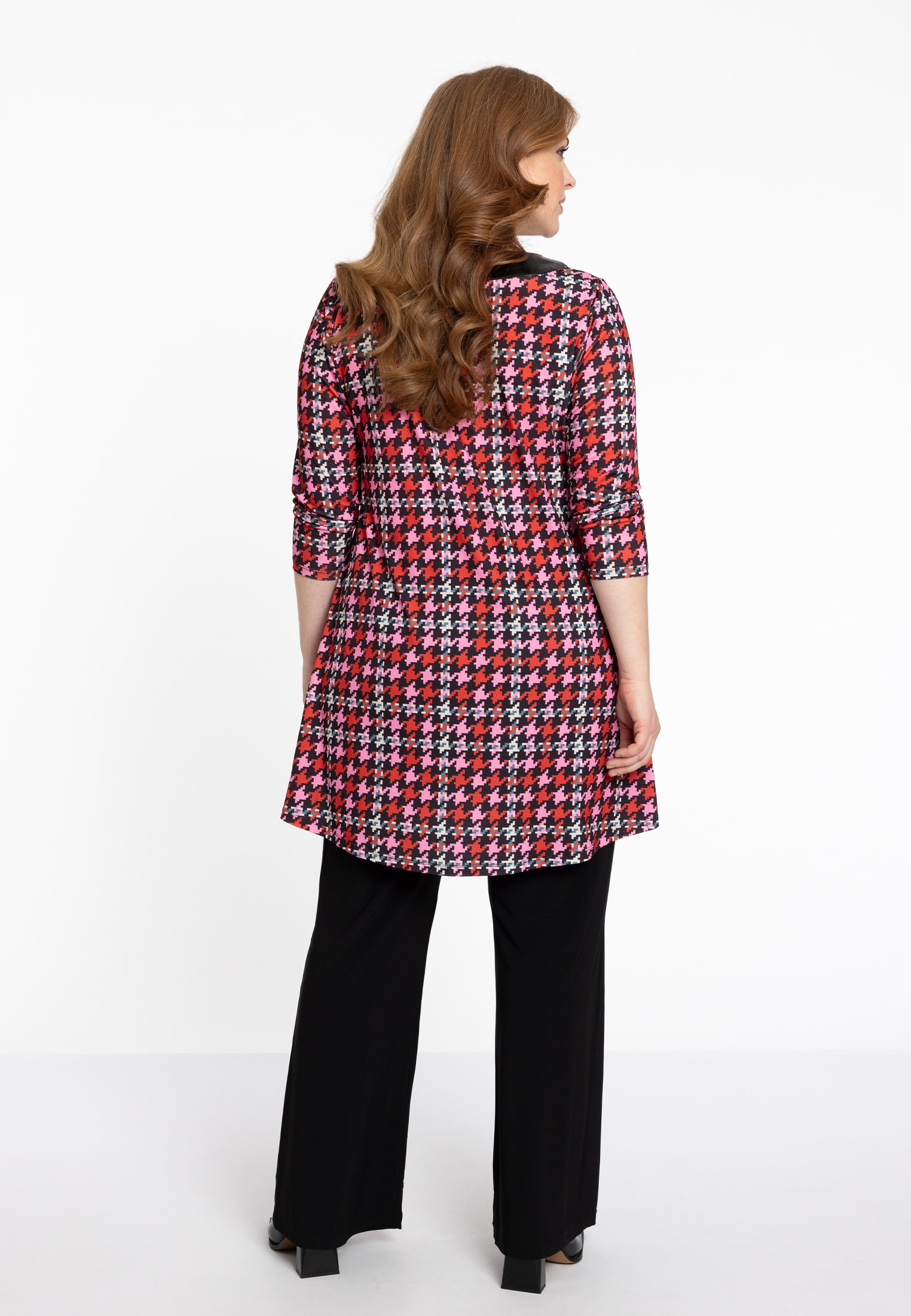BSLVWG Blouse Femme Léopard Manches Longues - Chemise Tunique Col V Casual Élégante