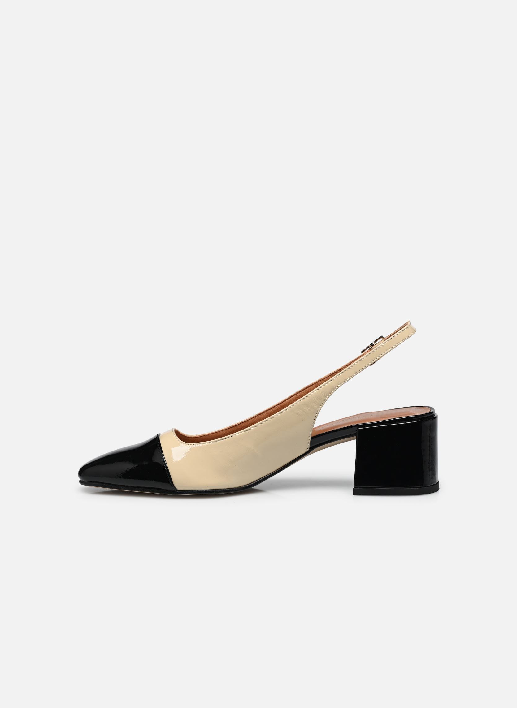 Slingback pumps DHAPON dames beige Jonak Slingback pumps DHAPON dames beige Vernis Noir/Beige