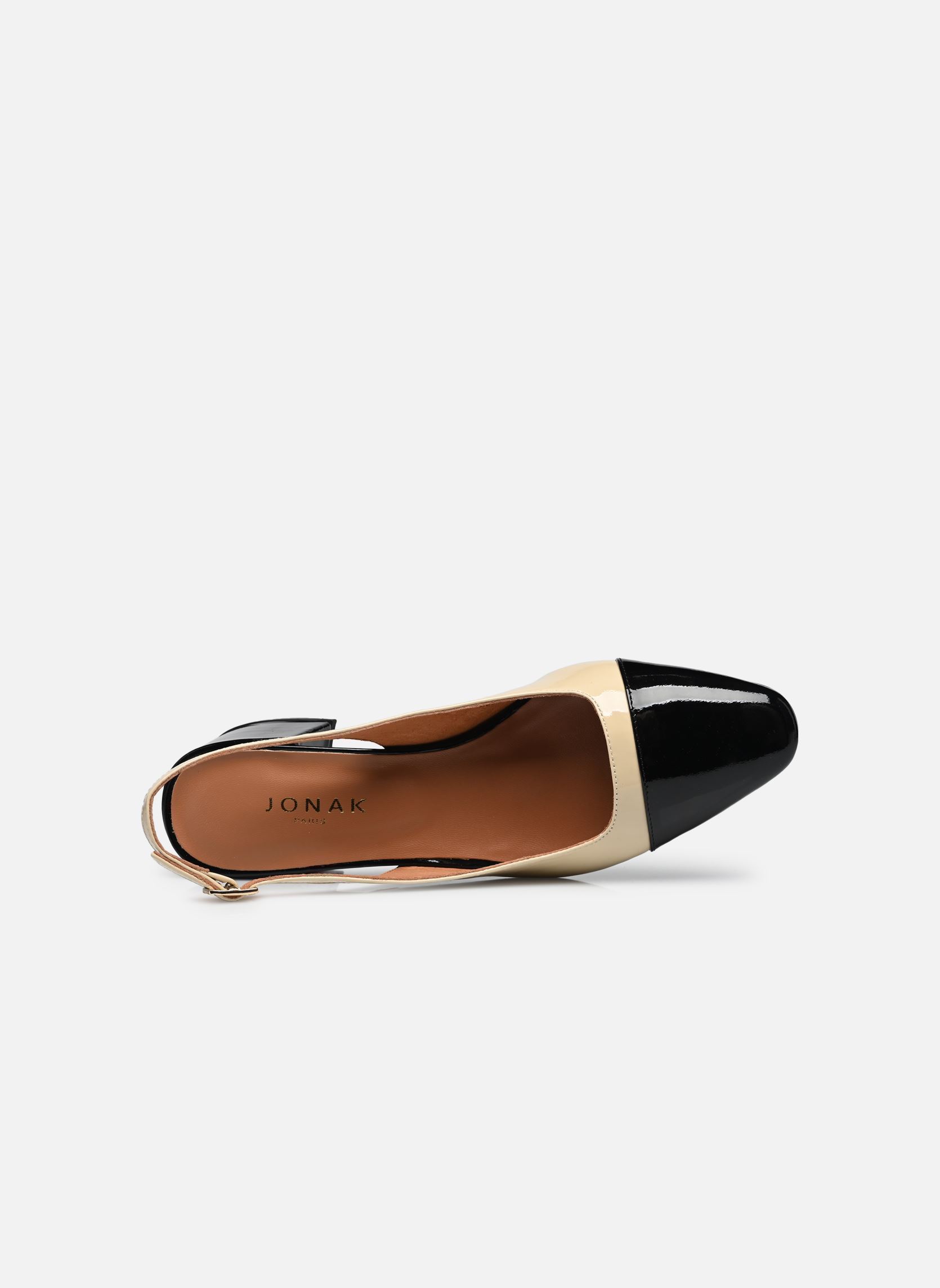 Slingback pumps DHAPON dames beige Jonak Slingback pumps DHAPON dames beige Vernis Noir/Beige