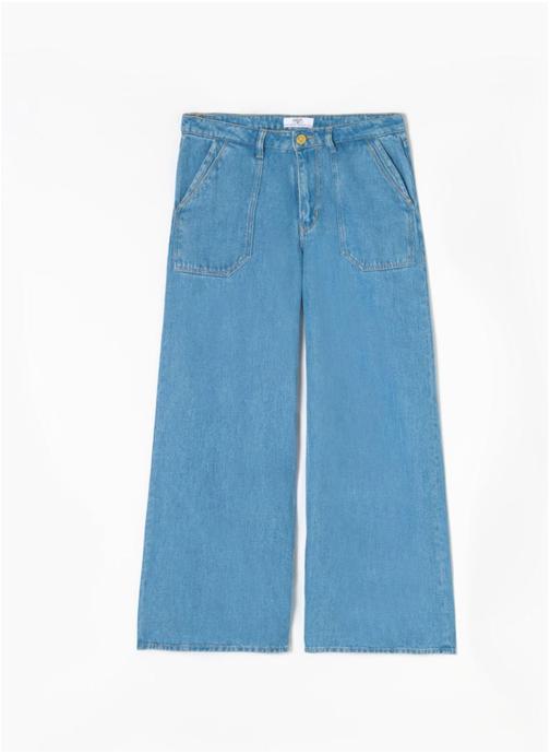 Le temps des cerises Jeans droit Jeans loose Blue femme bleu
