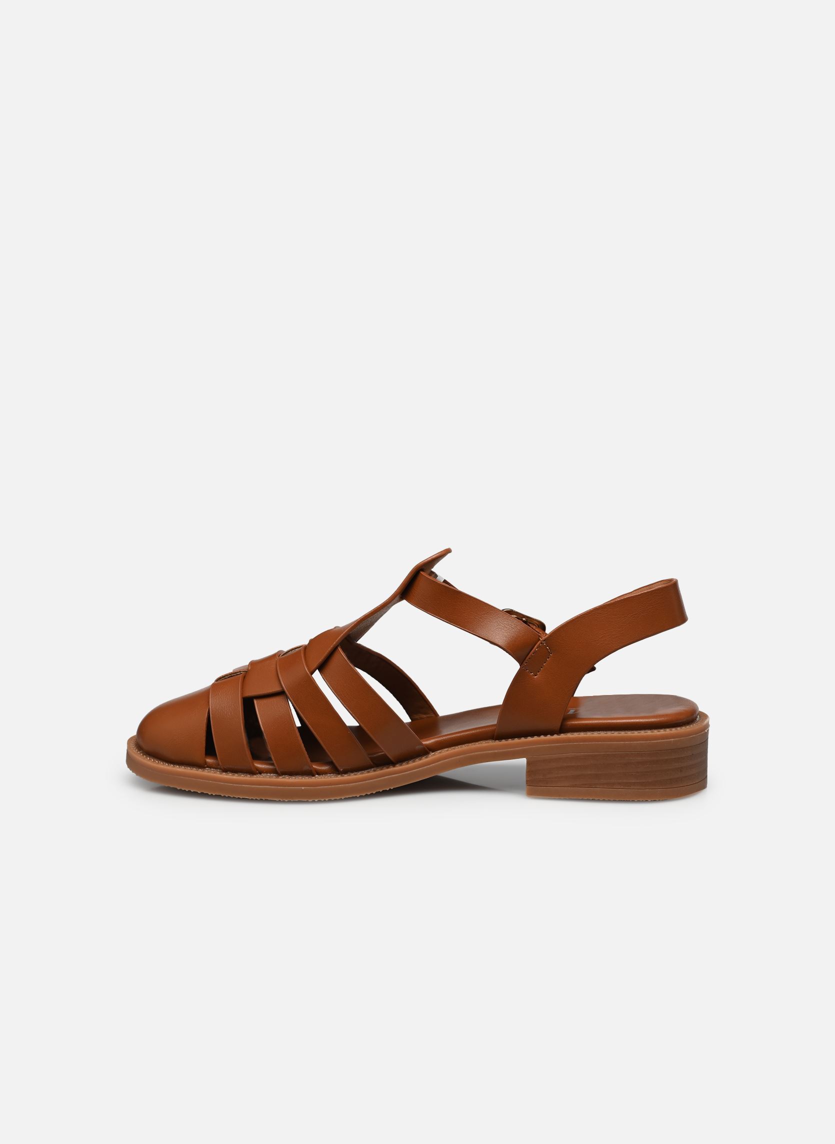 Sandali piatti Sandales WANDOU donna marrone MADE BY Sandali piatti Sandales WANDOU donna marrone COGNAC PU