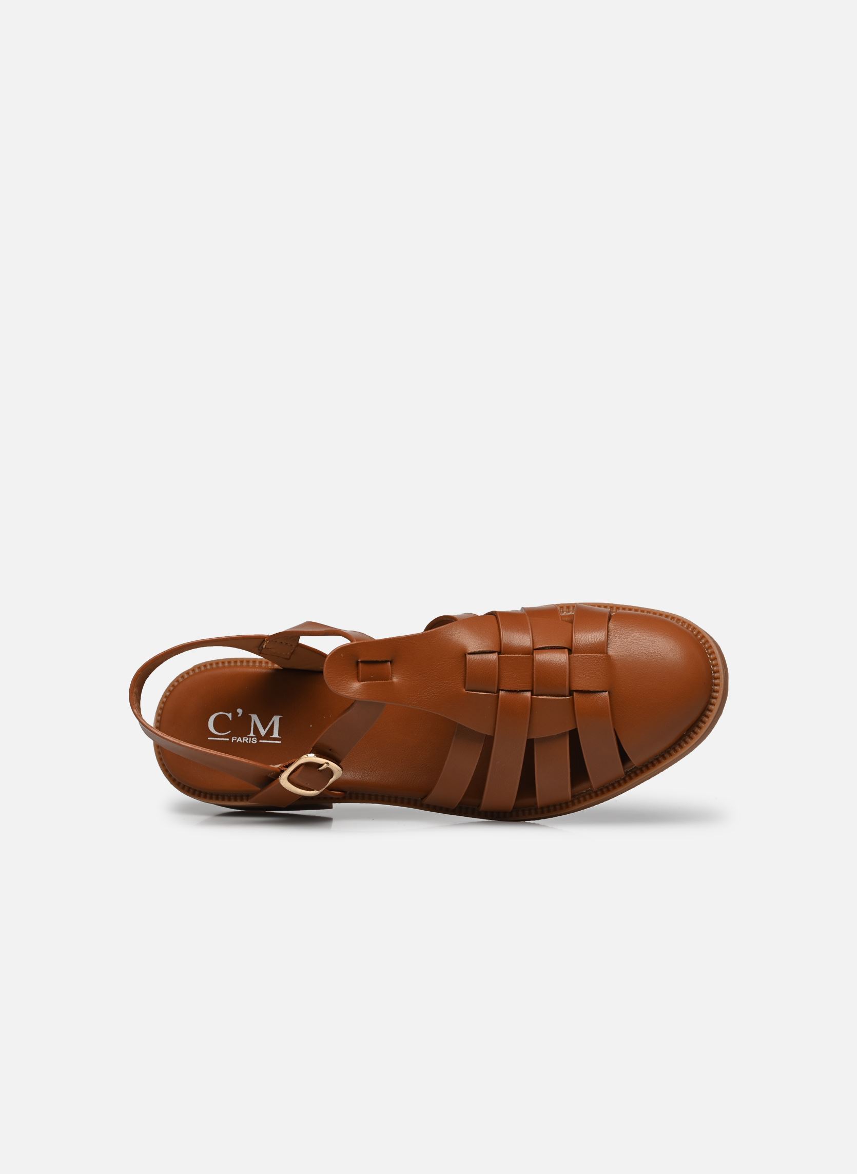 Sandali piatti Sandales WANDOU donna marrone MADE BY Sandali piatti Sandales WANDOU donna marrone COGNAC PU