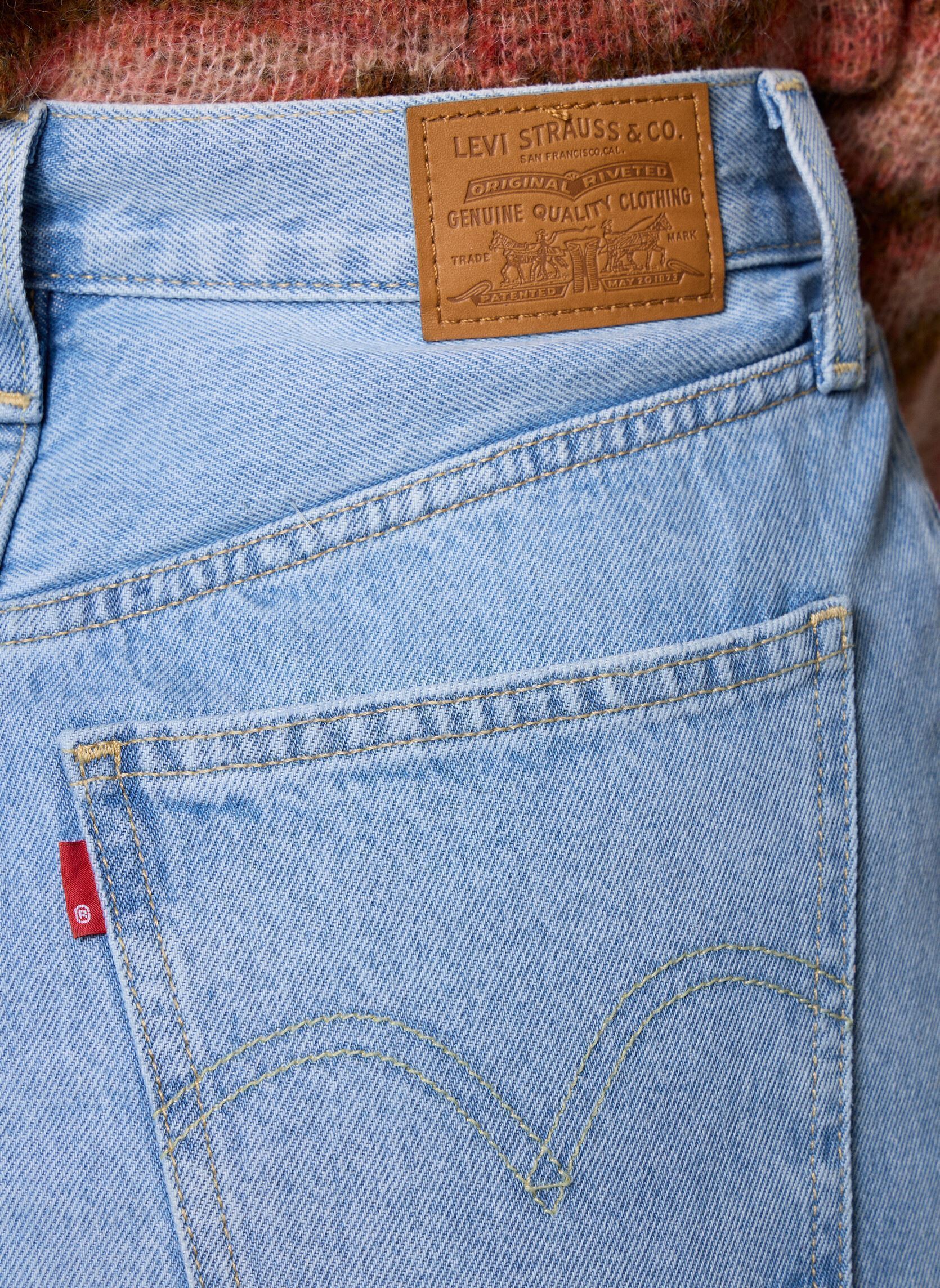 Jupes mi-longues HR BACK SLIT SKIRT LIGHT INDIGO - WORN I femme bleu Levi's Jupes mi-longues HR BACK SLIT SKIRT LIGHT INDIGO - WORN I femme bleu RIVETING CLEAN HEM