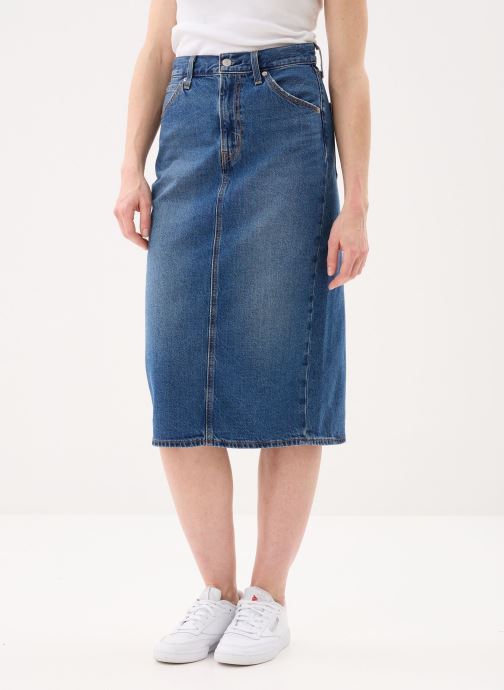 Levi's Halflange rokken HR BACK SLIT SKIRT LIGHT INDIGO - WORN I dames blauw