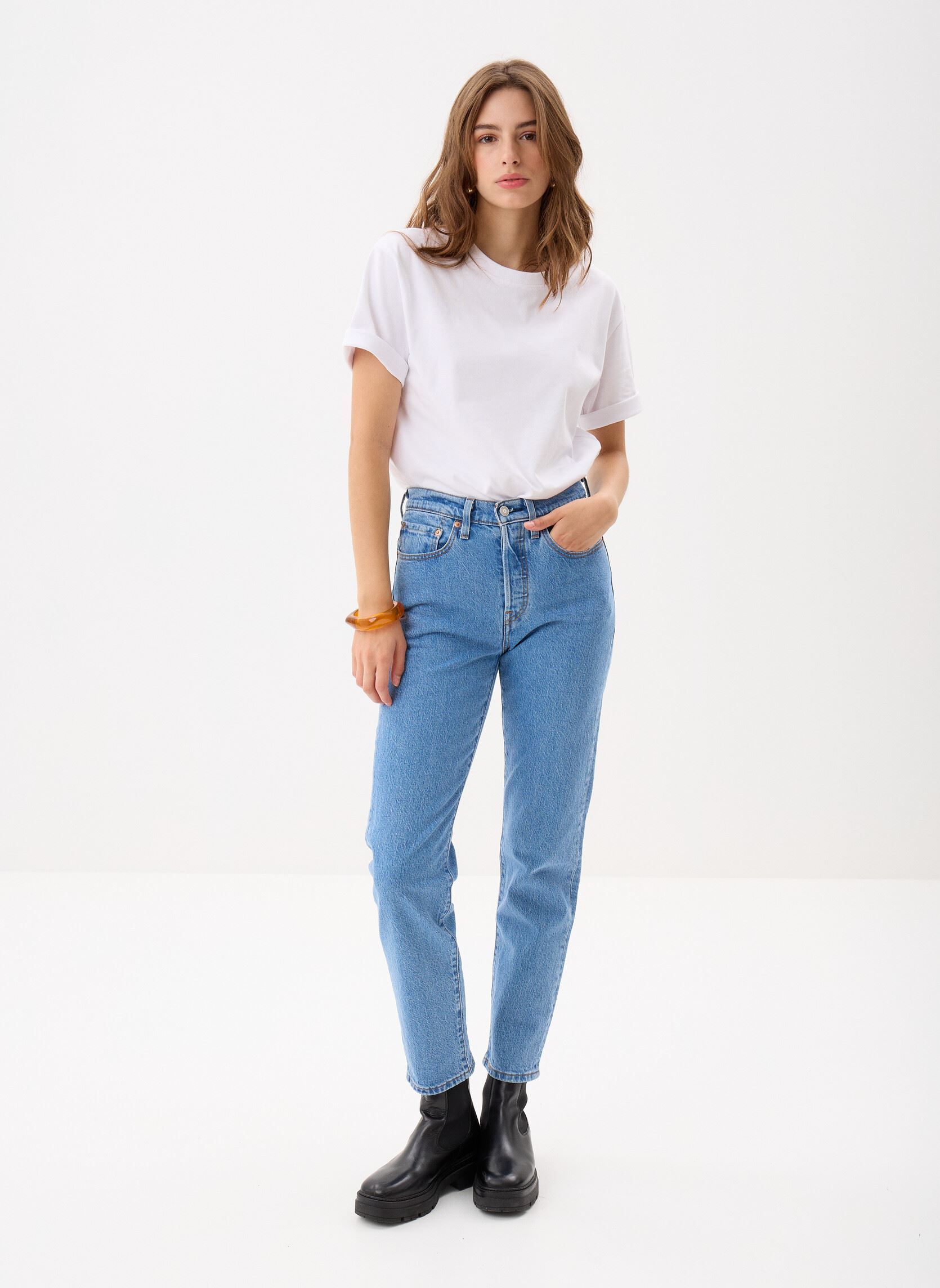 Jeans droit 501® CROP MED INDIGO - WORN IN femme bleu Levi's Jeans droit 501® CROP MED INDIGO - WORN IN femme bleu GREAT STORY